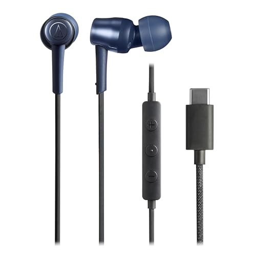 Audio-Technica ATH-CKD30C BL Wired Earphones USB Type-C 1.2m Cable Blue