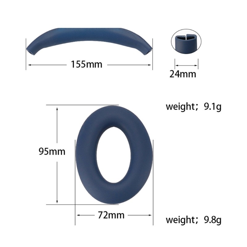 Easily Washable Ear Pad Beam Cover for QC45 QC35 QC25 QC15 AE2 Headphone Earpad