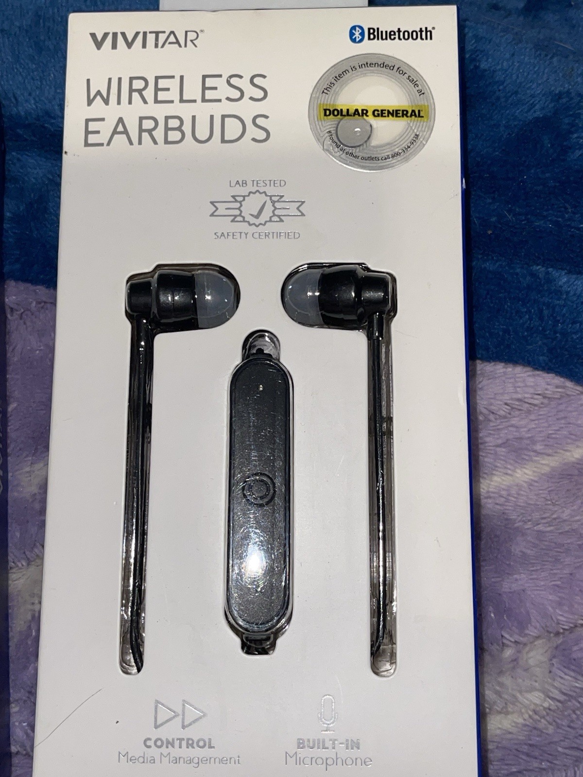 Vivitar Bluetooth Wireless Earbuds in-line remote control & built-in microphone