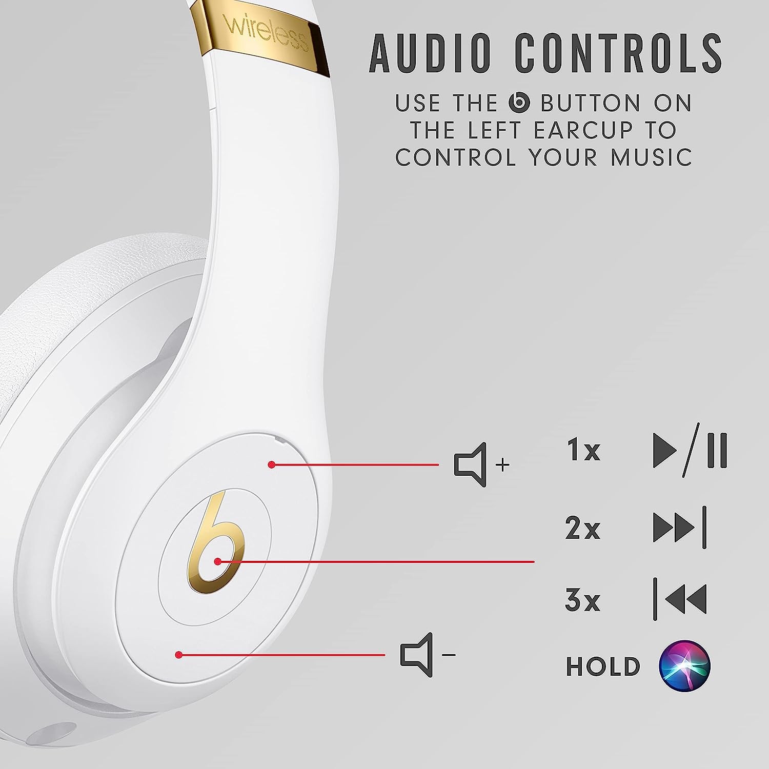 Beats by Dr. Dre Studio3 Wireless Headphones MX3Y2LL/A – White
