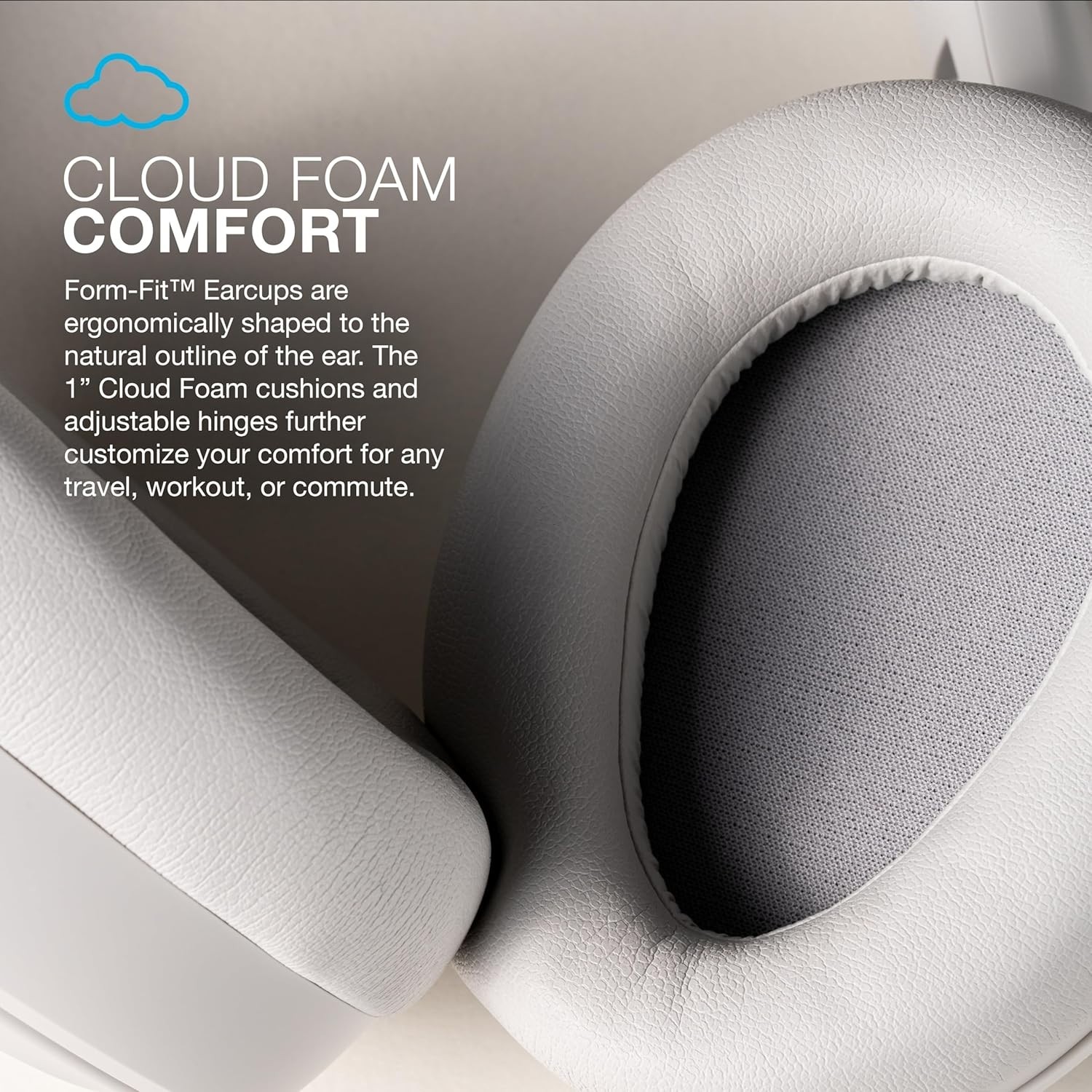 JLab JBuds Lux ANC Wireless Headphones, Cloud White, Hybrid Noise CancellingANC