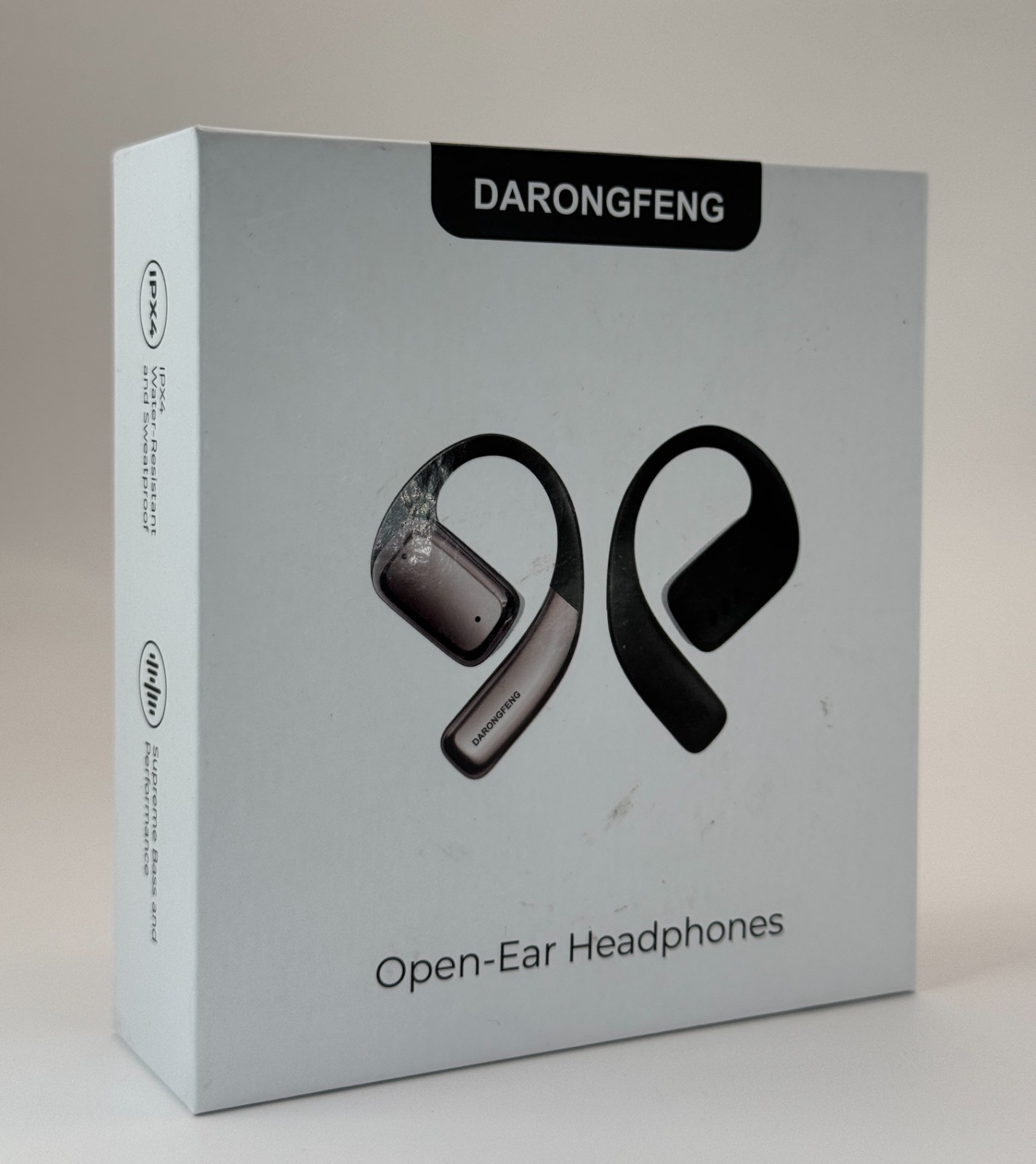 Darongfeng TWS Open Ear Bluetooth 5.3 Headphones Wireless Earbuds Sport White