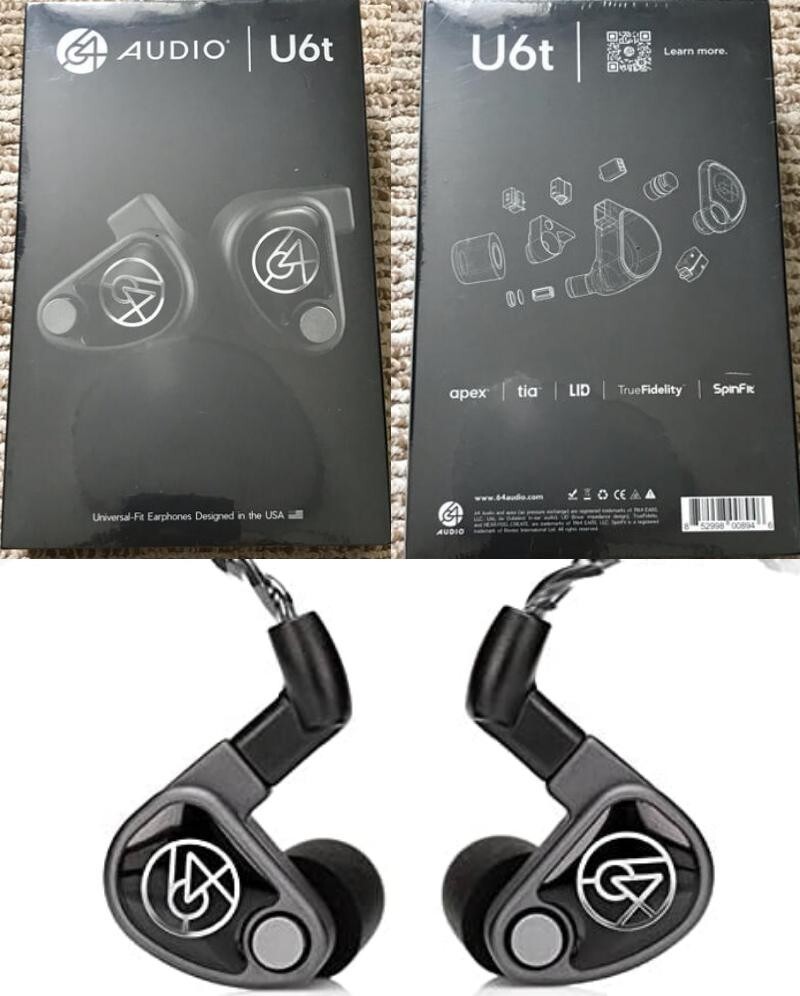 64 audio U6t In-Ear Monitors IEM New! from Japan