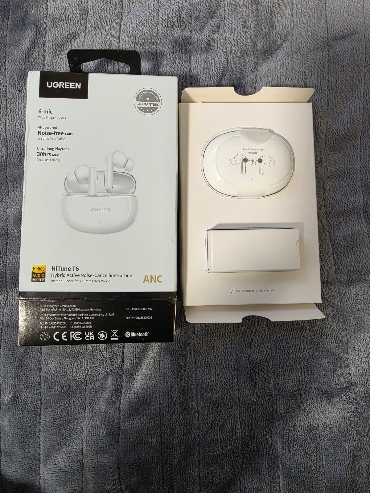 Ugreen HiTune T6 Noise Cancelling Hi-Res Bluetooth Wireless Earbuds Earphones