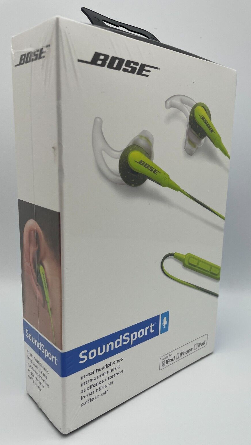 BOSE SoundSport in-ear headphones Wired Apple Controls w/ Mic Energy Green NEW