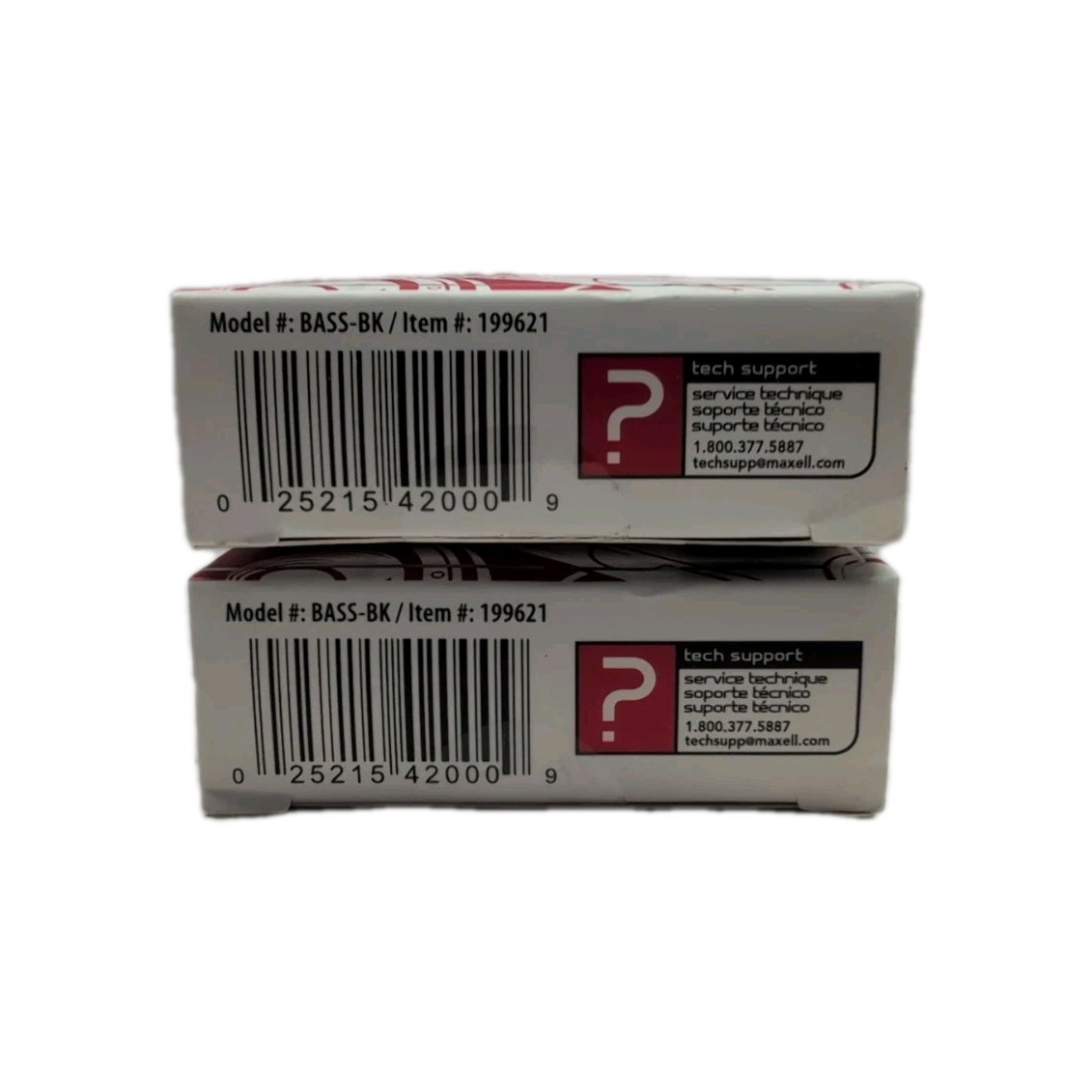 (2) Maxell Bass 13 Earphones with Built-In Mic, Heavy Bass & Noise Isolation