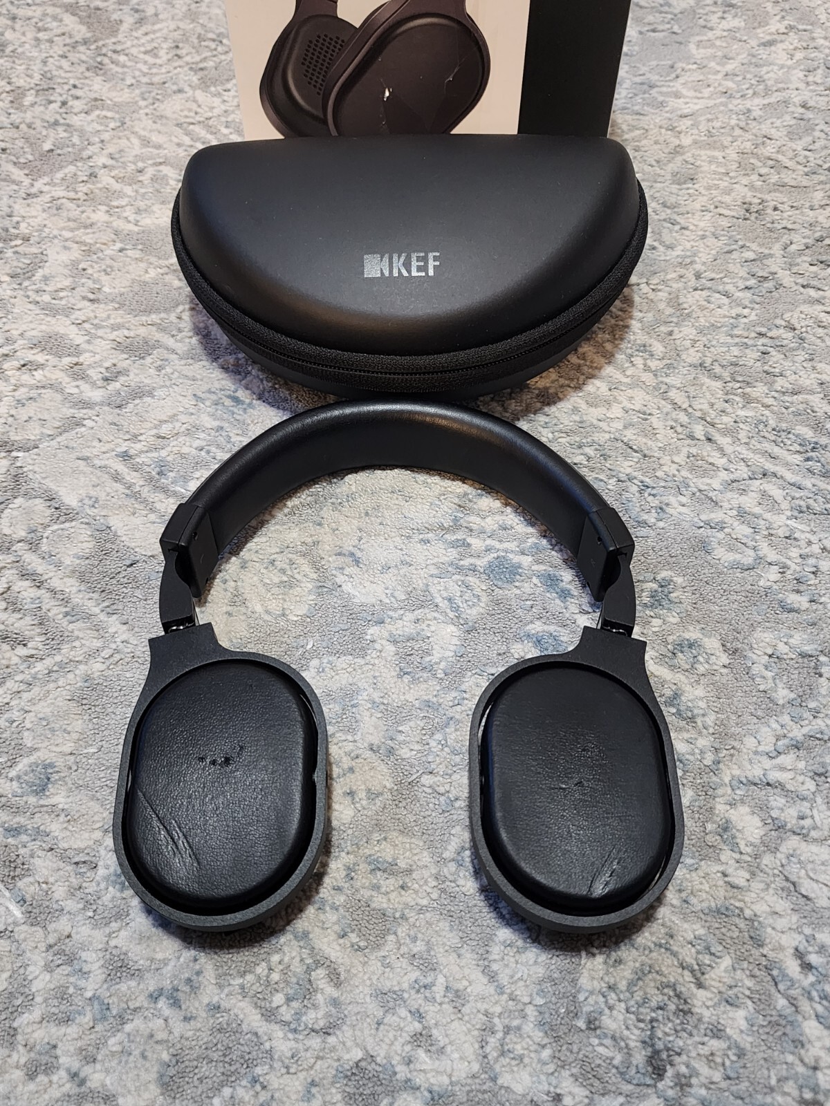 KEF M500 Black 3.5mm Jack Hi-Fi Over-Ear Wired Foldable Headphones READ 1ST