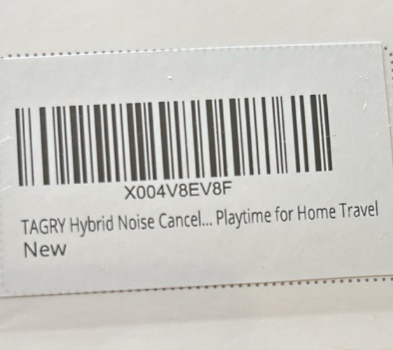 TAGRY H08 White Wireless Bluetooth Active Noise Cancelling Headphones USB-C 40mm