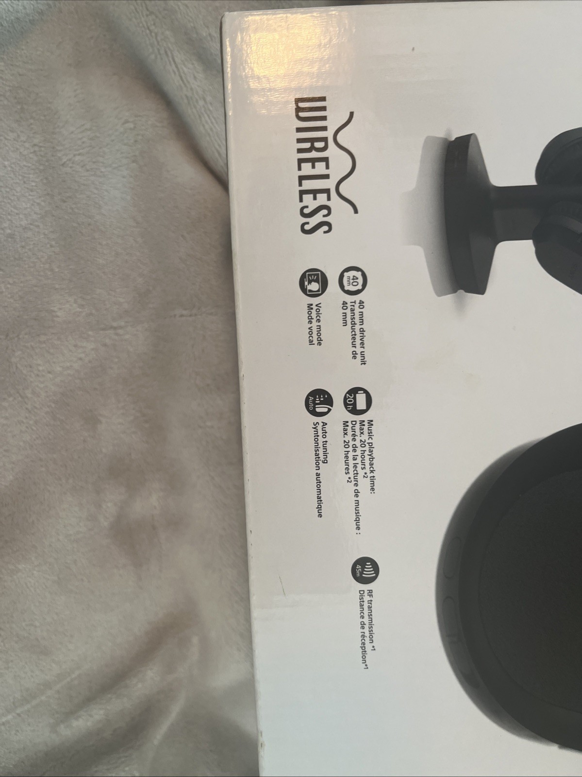 Sony WH-RF400 Wireless Stereo Headphone System Double Earpiece Over-Ear Design