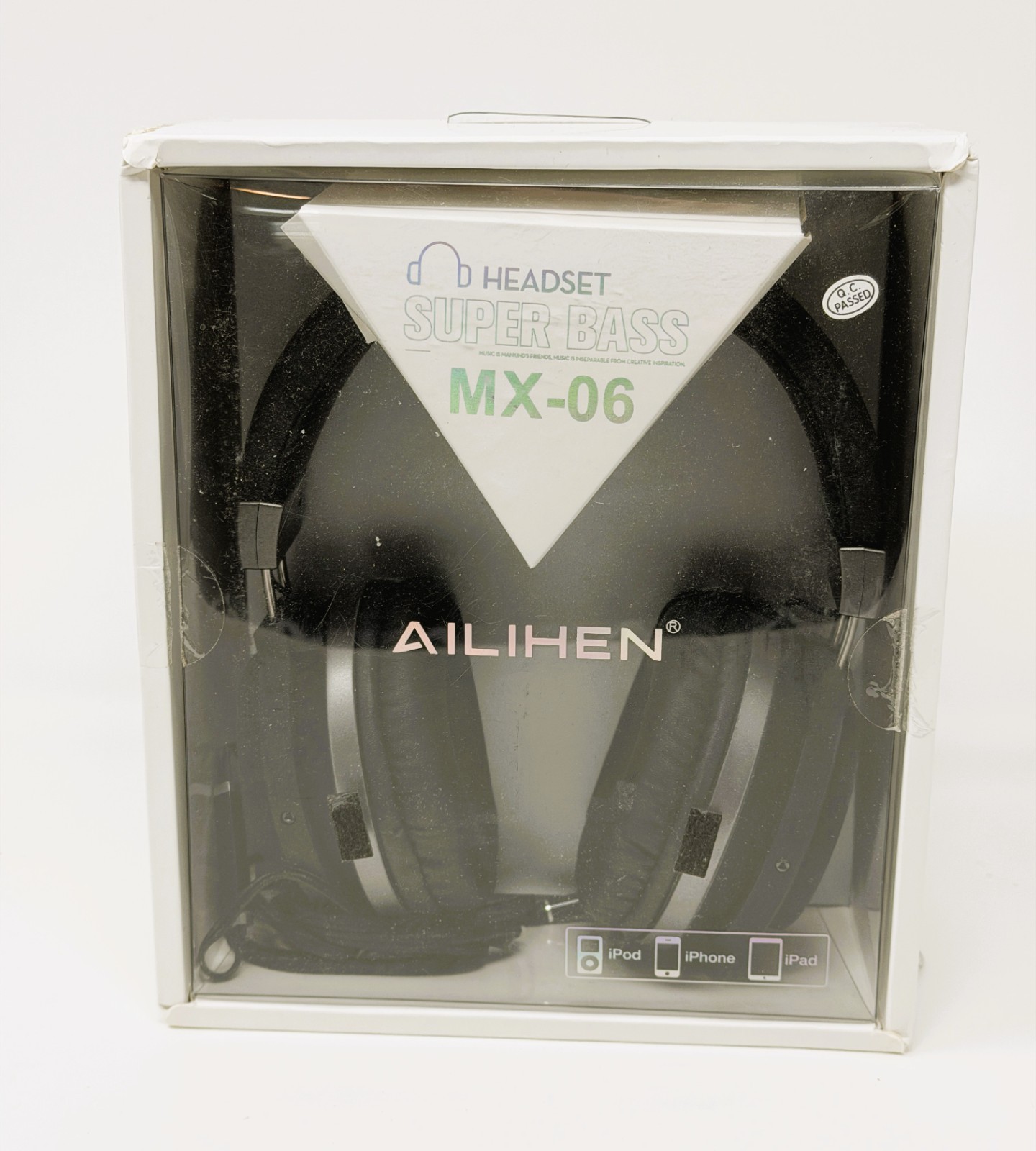 AILIHEN MX-06 Wired Over Ear Headphones Headset with Microphone 3.5mm Jack Black
