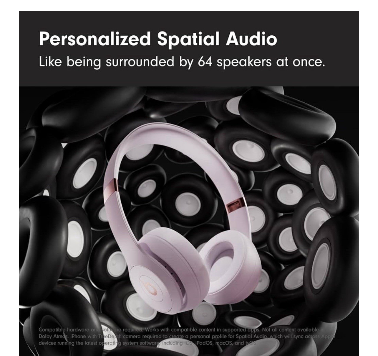 Beats Solo 4 – Wireless Bluetooth On-Ear Headphones 50 Hours of Battery – Pink
