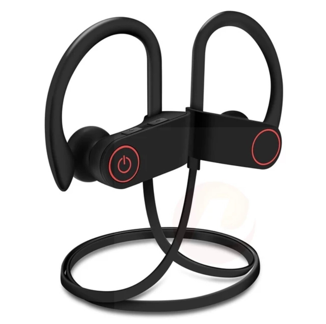 Waterproof Bluetooth Earbuds Sports Stay in Ear Design Black Wireless Headphones
