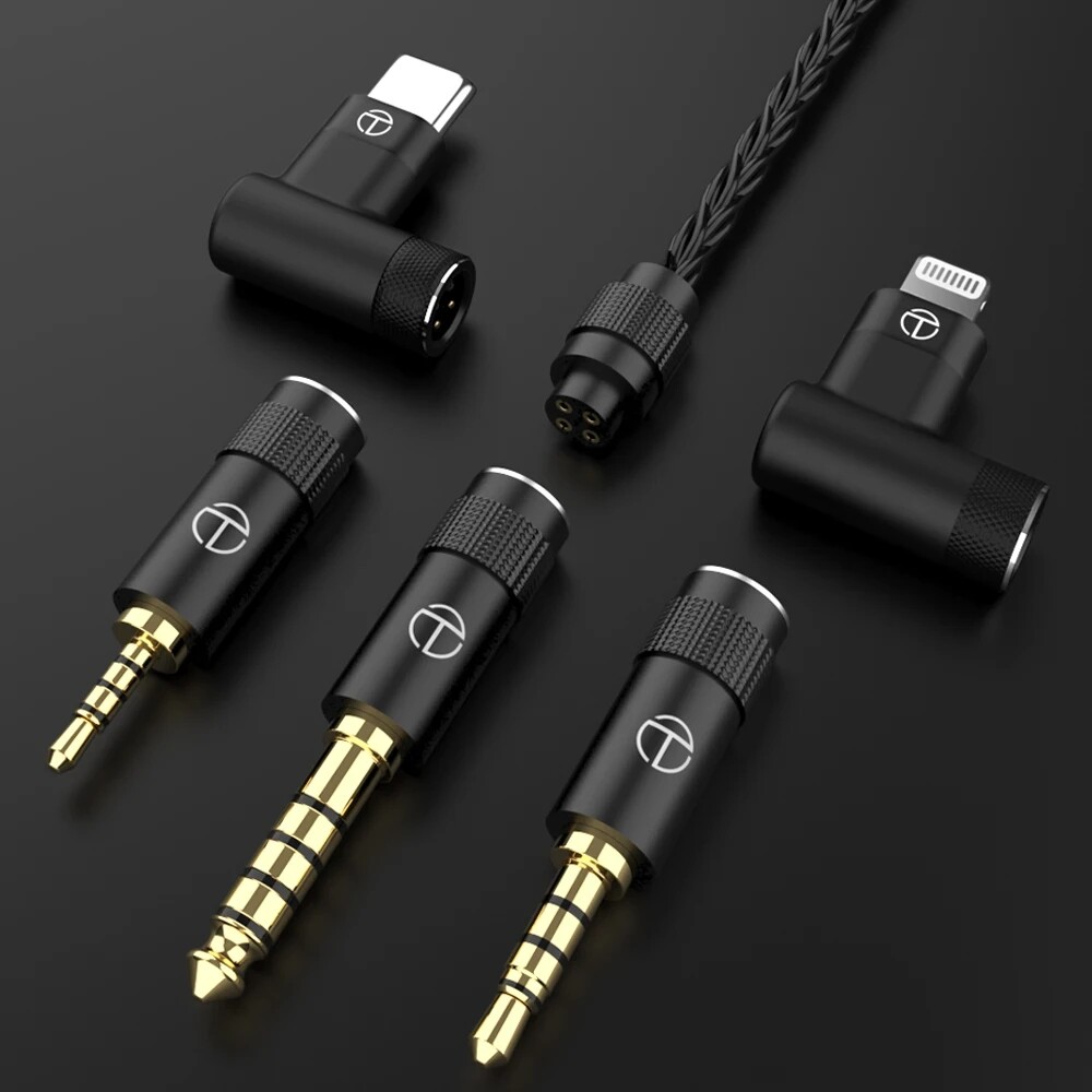 TRN TX TN T2 T3 pro Earphone Cable Jack 8 Core Copper Plated Real Gold Upgrade