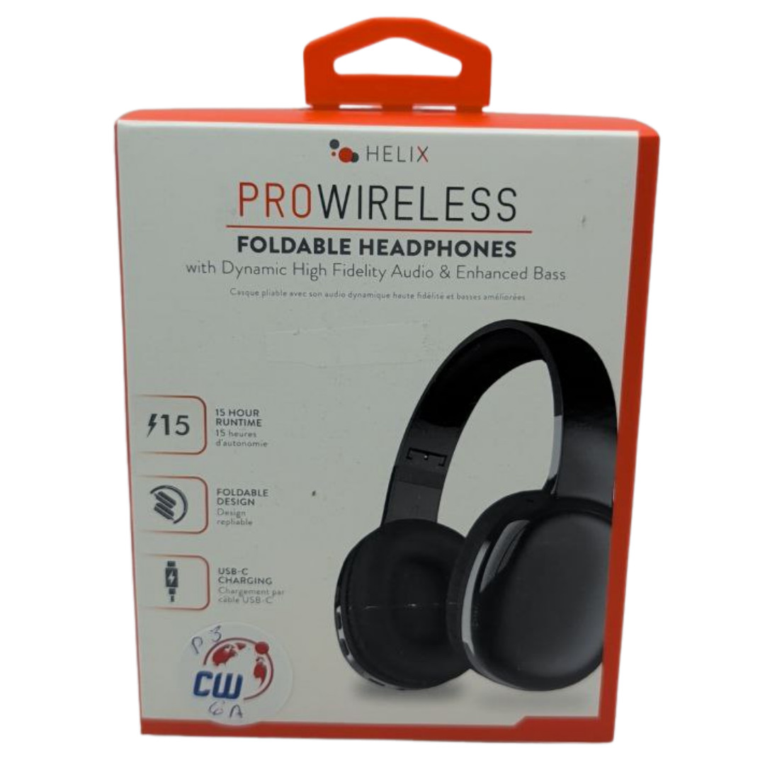 Helix Pro Wireless Active Noise Canceling Foldable Headphones USB-C Bluetooth