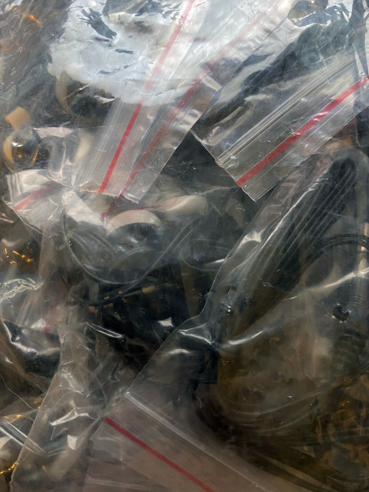 Lot of 25 Black/White STEREO Classroom Earbuds – Individually Wrapped
