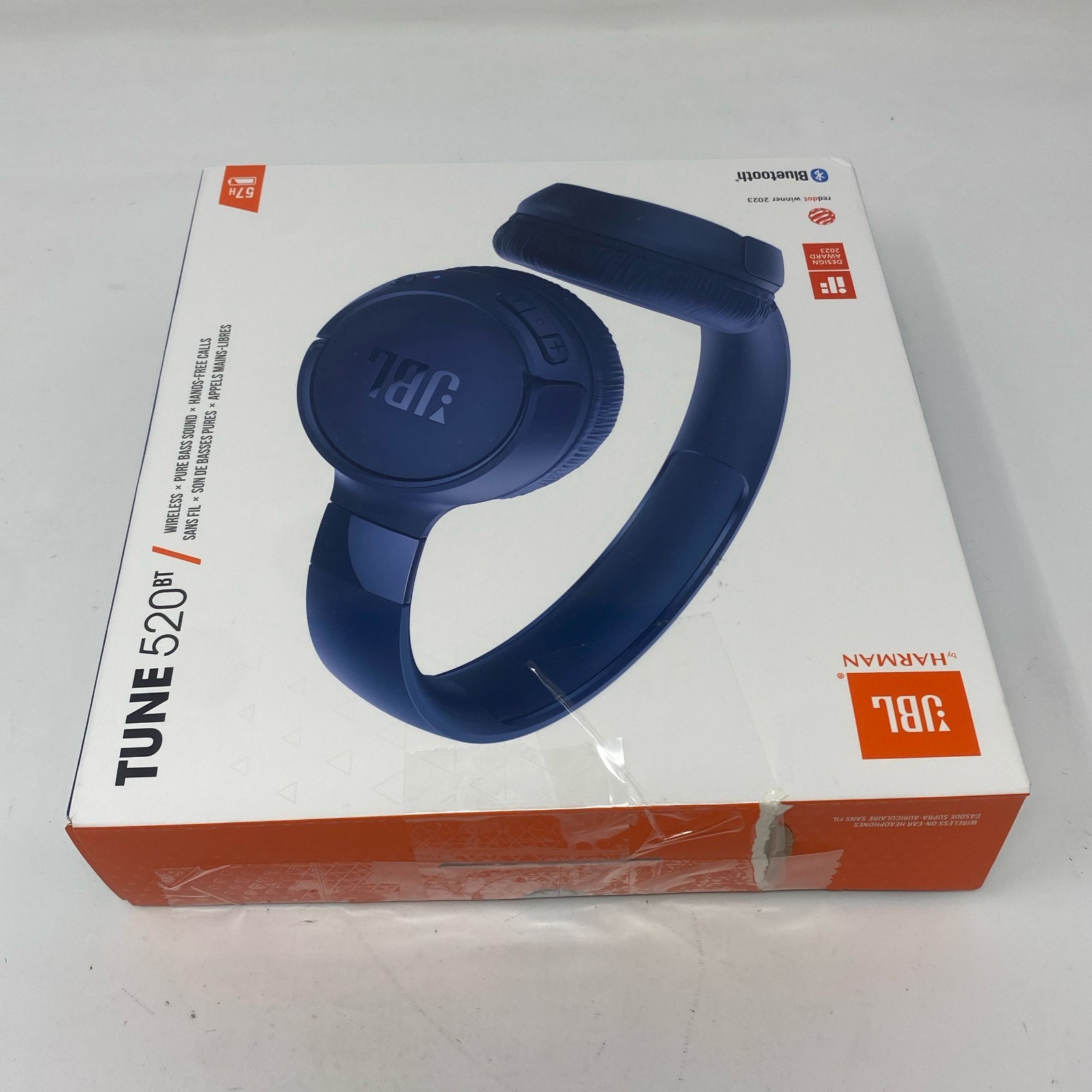 JBL Tune 520BT Wireless On-Ear Headphones Navy Blue