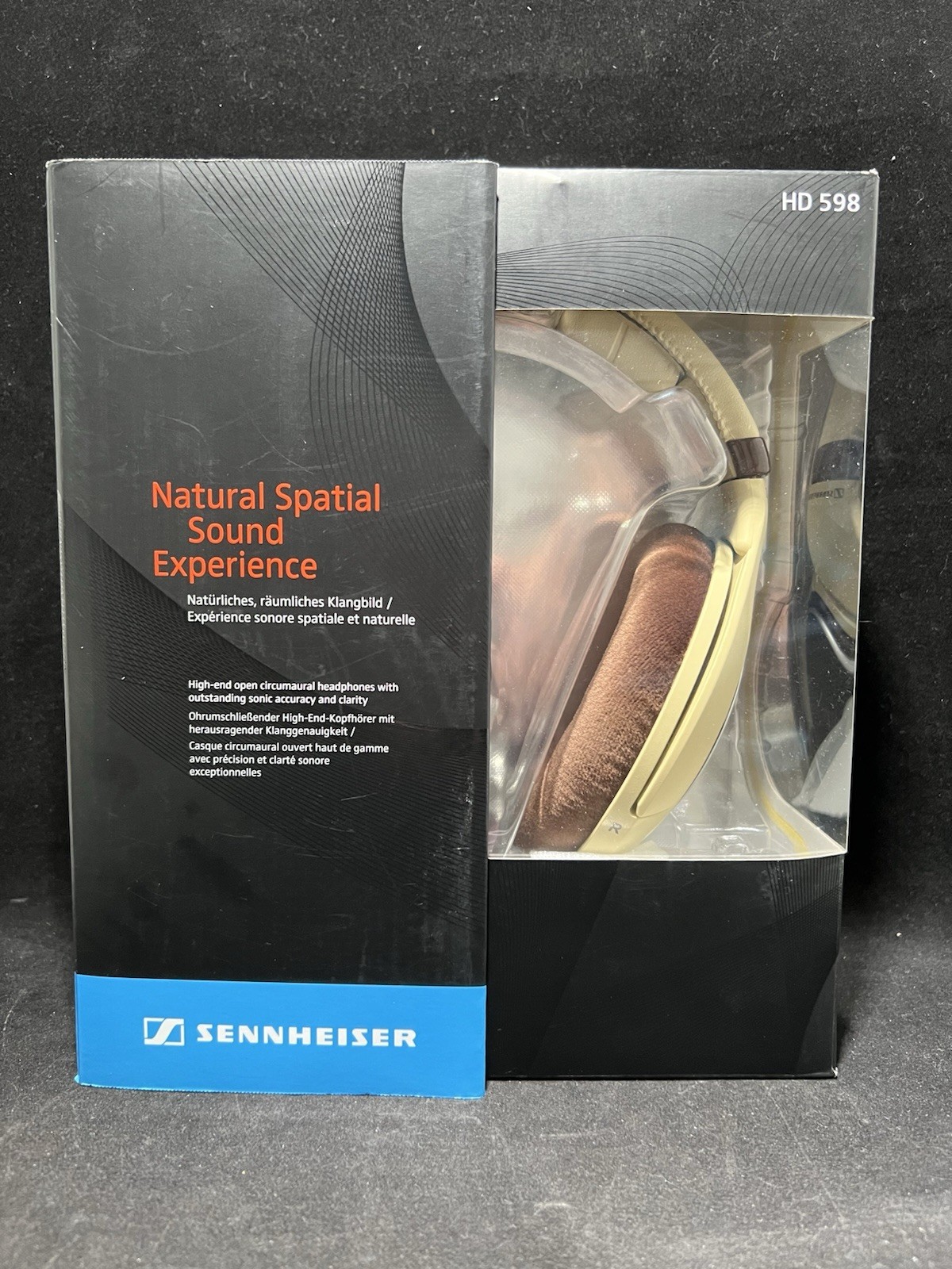 Sennheiser HD 598 Over-Ear Headphones – Brown and Tan – in Box