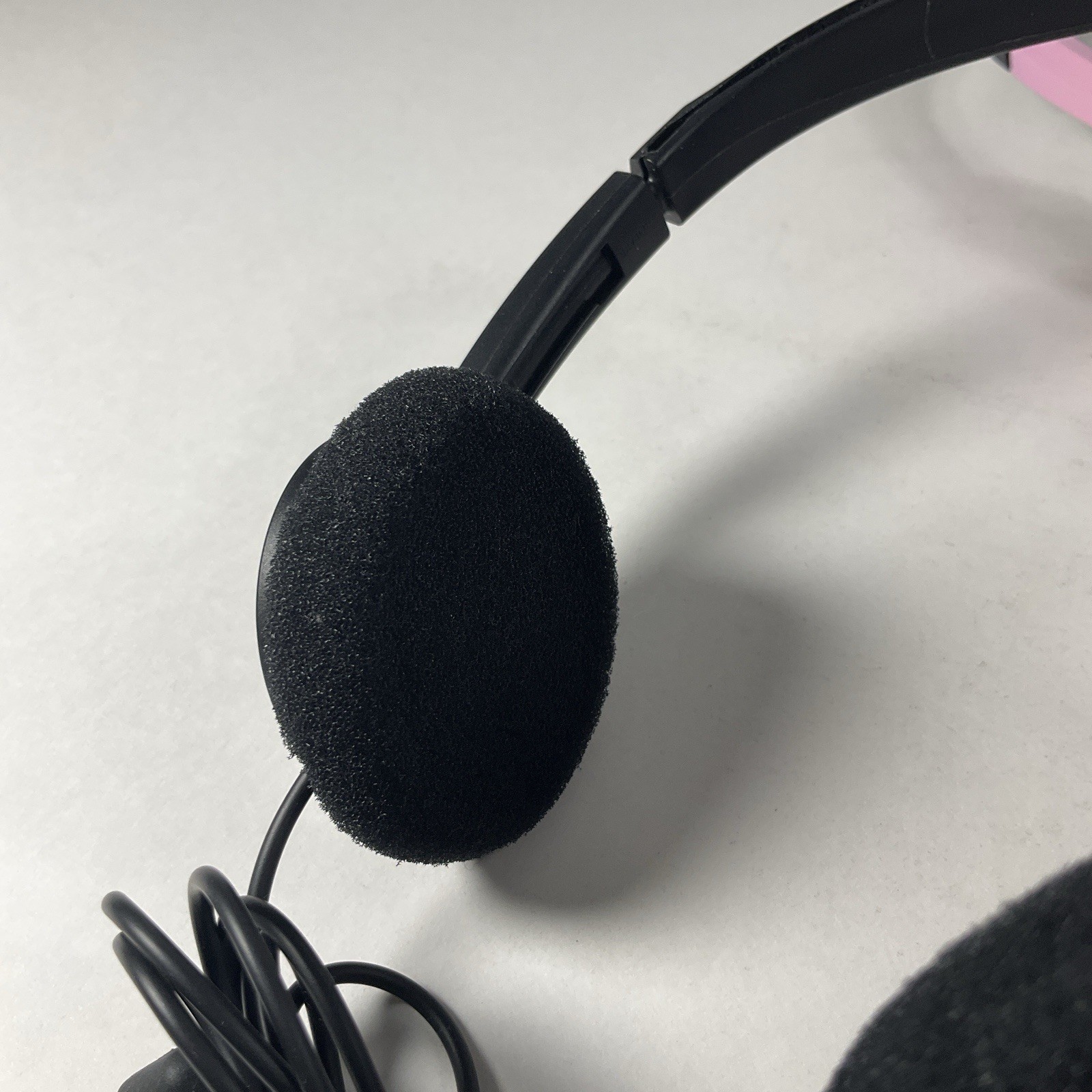 Lot of 2 Vintage Sony MDR-222 Black & Pink Wired On-Ear Headphones Retro Tested