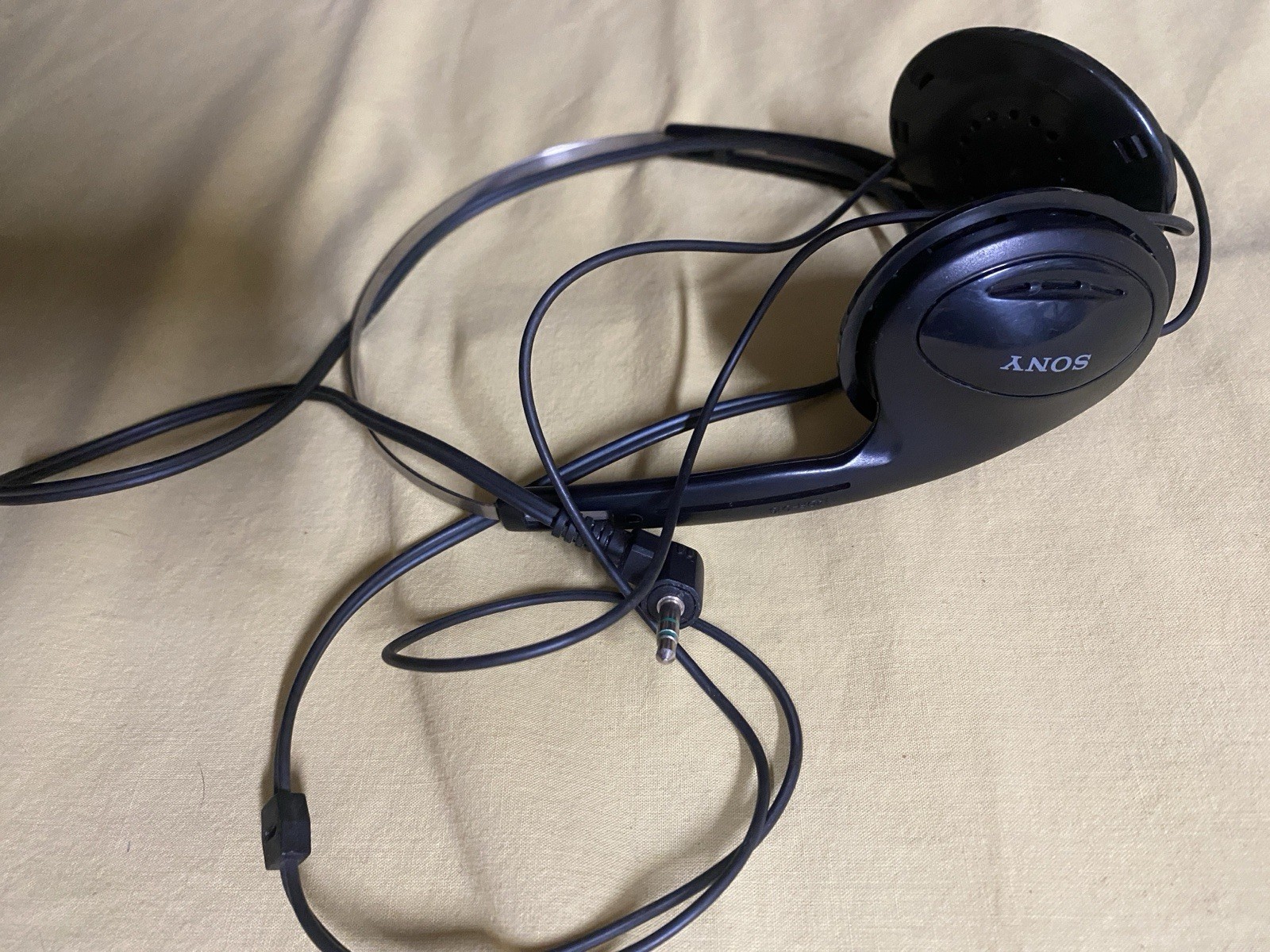 Vintage Sony MDR-015 Wired Headband Stereo Headphones Black (No Foams)