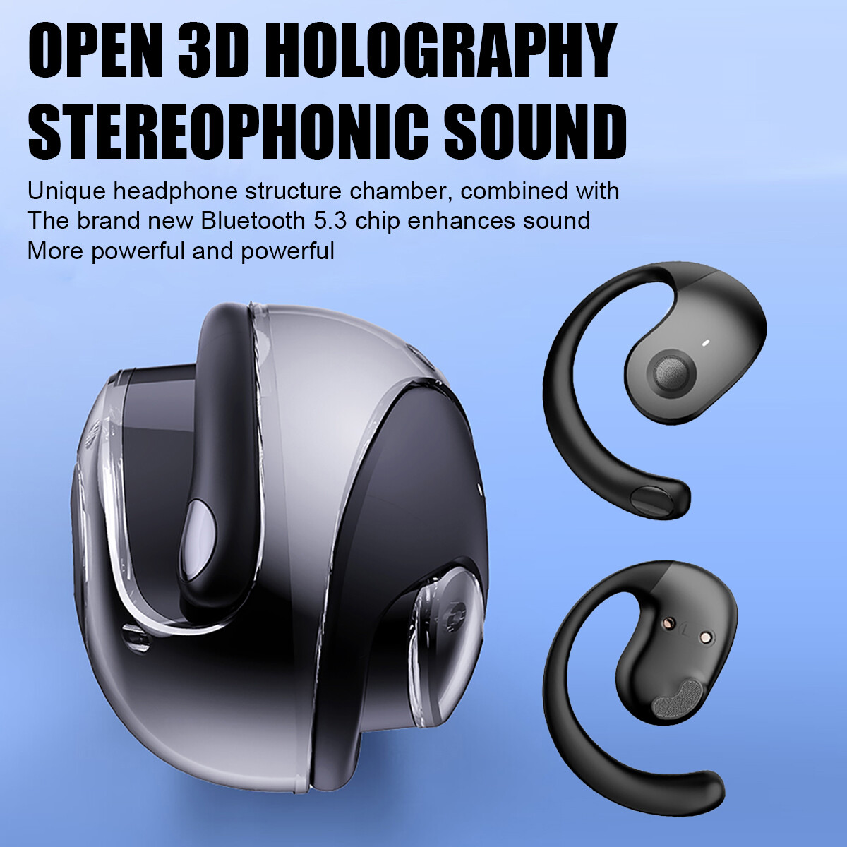 TWS Wireless Bluetooth Earphones Headphones Sports Ear Hook Running Bass Earbuds