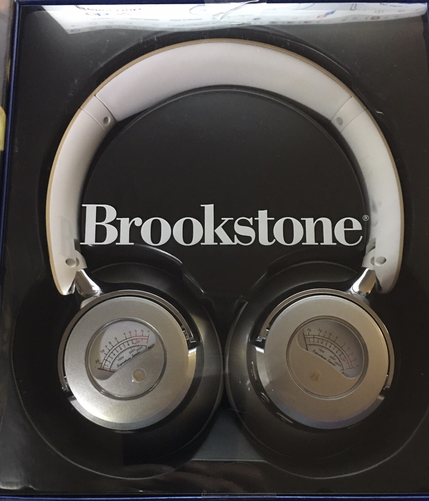 Brookstone Acoustic Pro Wireless Volt Metered Headphones 35 Hours Bluetooth