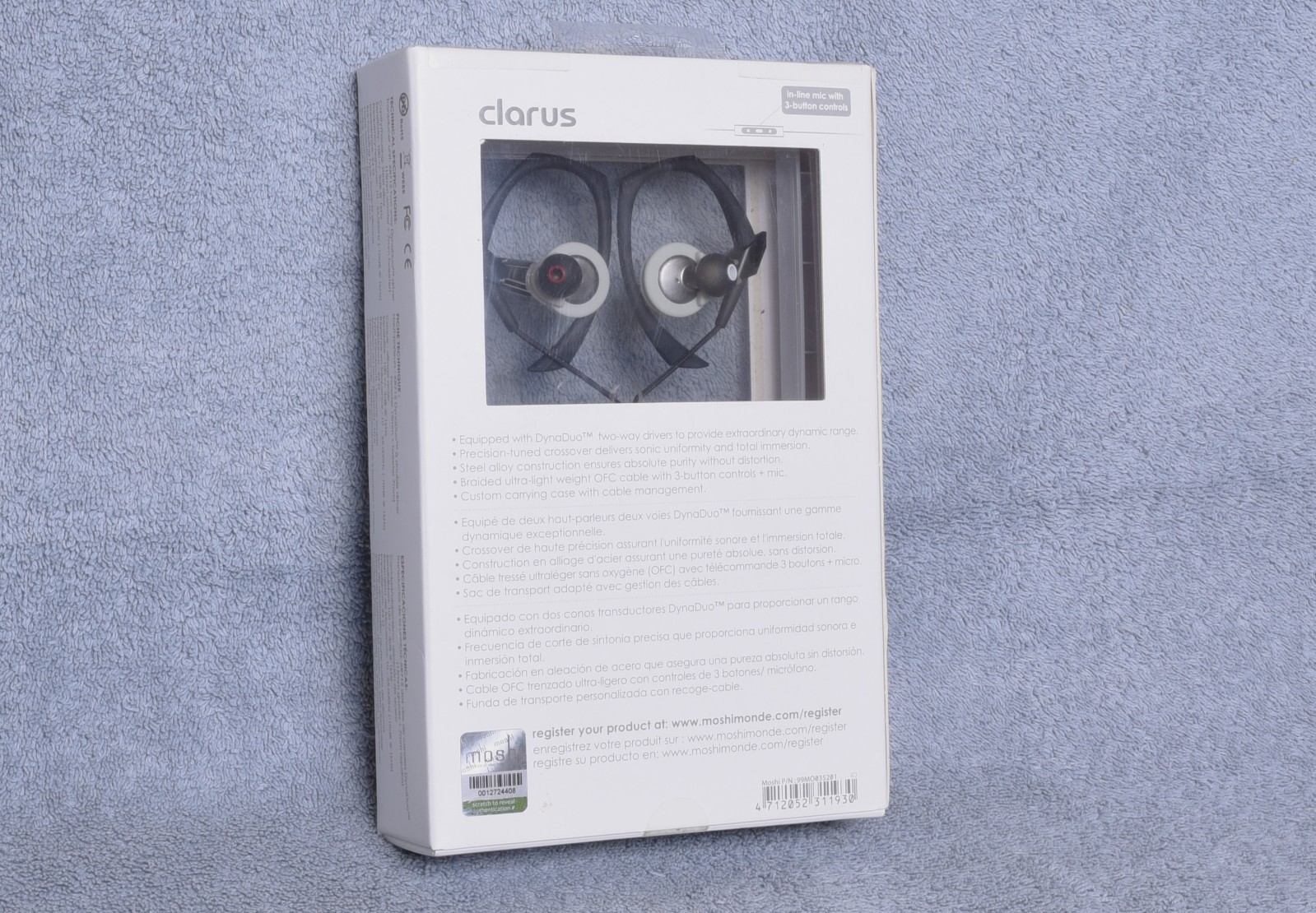 Moshi Audio Clarus Premium Dual Driver MFI In-Ear Headset 99MO035201