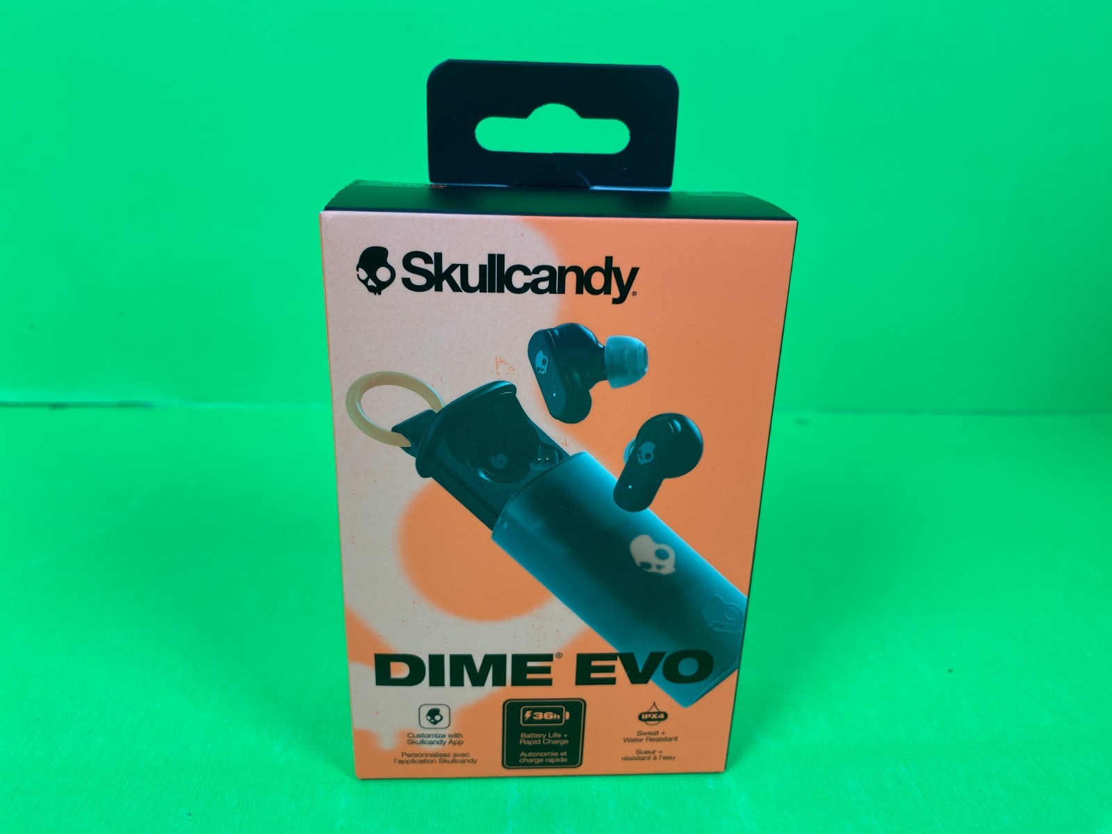 L@@K BRAND NEW SEALED SKULLCANDY DIME EVO EARBUDS 36HR BLACK WATER RESISTANT