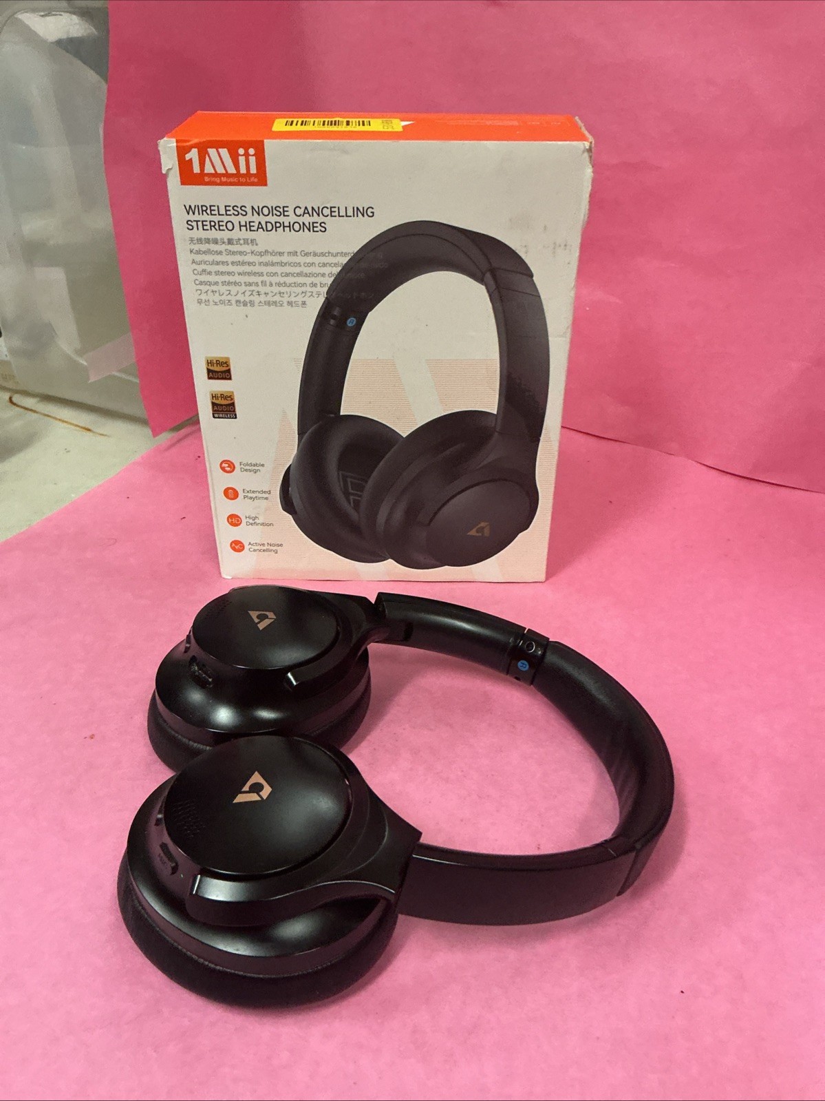 1Mii Y8+ Noise Cancelling Headphones Bluetooth 6.0, Wireless LDAC Hi-Res Audio,