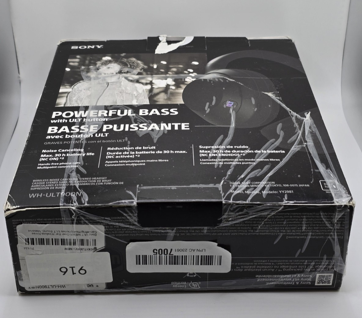 Sony ULT WEAR 900N Wireless Noise Canceling Bluetooth Headphones Black
