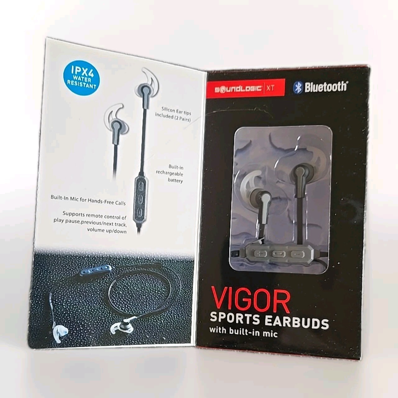 Soundlogic XT Vigor Sports Earbuds Bluetooth with built-in mic IPX Water Resist