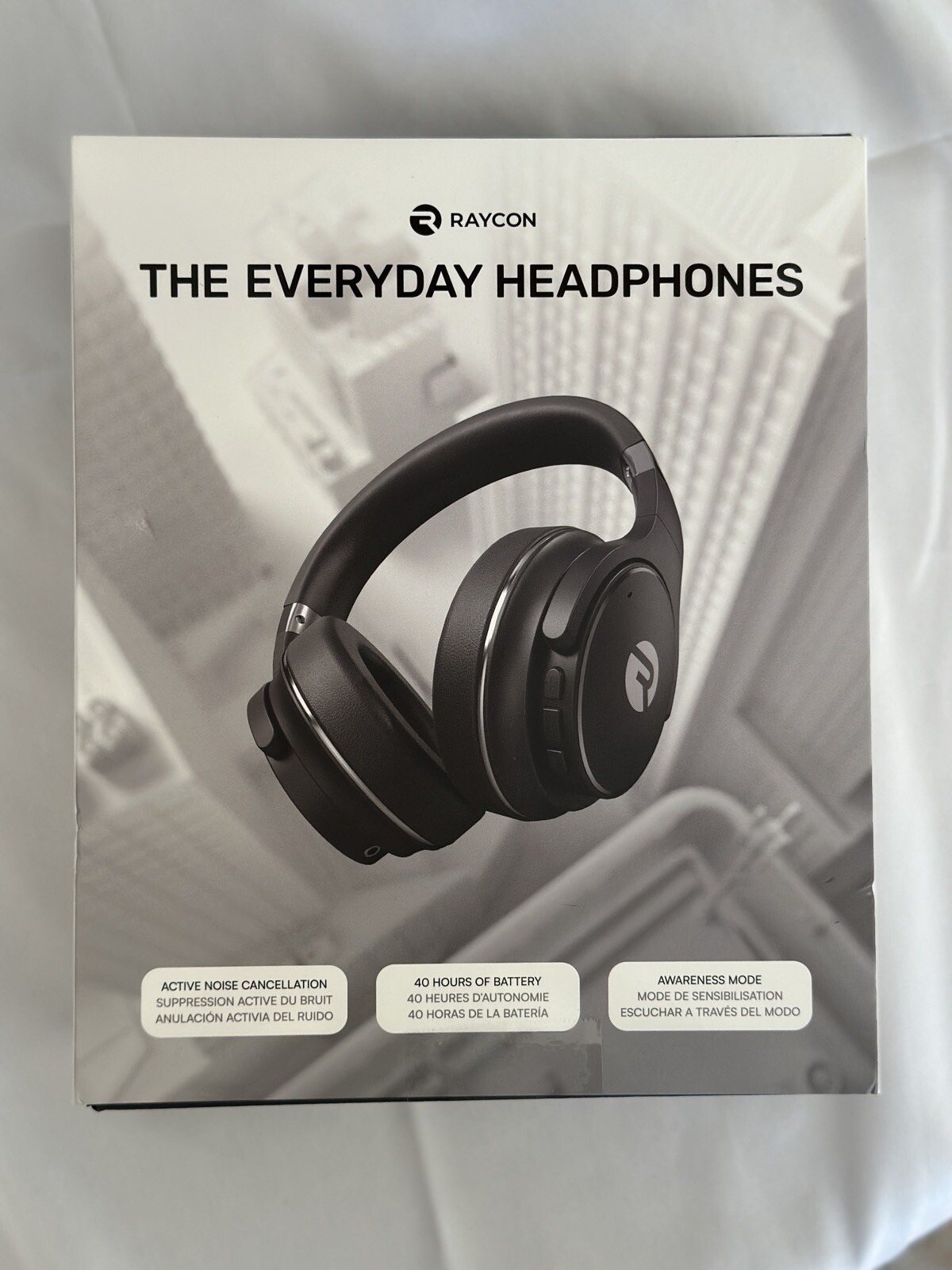 Raycon RBH820-BlK H20 Wireless Noise-Cancelling Over-the-Ear Headphones – Black