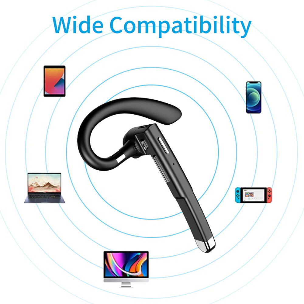 Trucker Wireless Bluetooth 5.1 Earbuds Headset Dual Mic Earphone Noise Cancel US