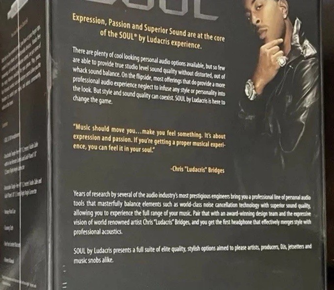 SOUL by Ludacris SL100PW Ultra Dynamic Headphones Full Ear Cup Articulation NIB
