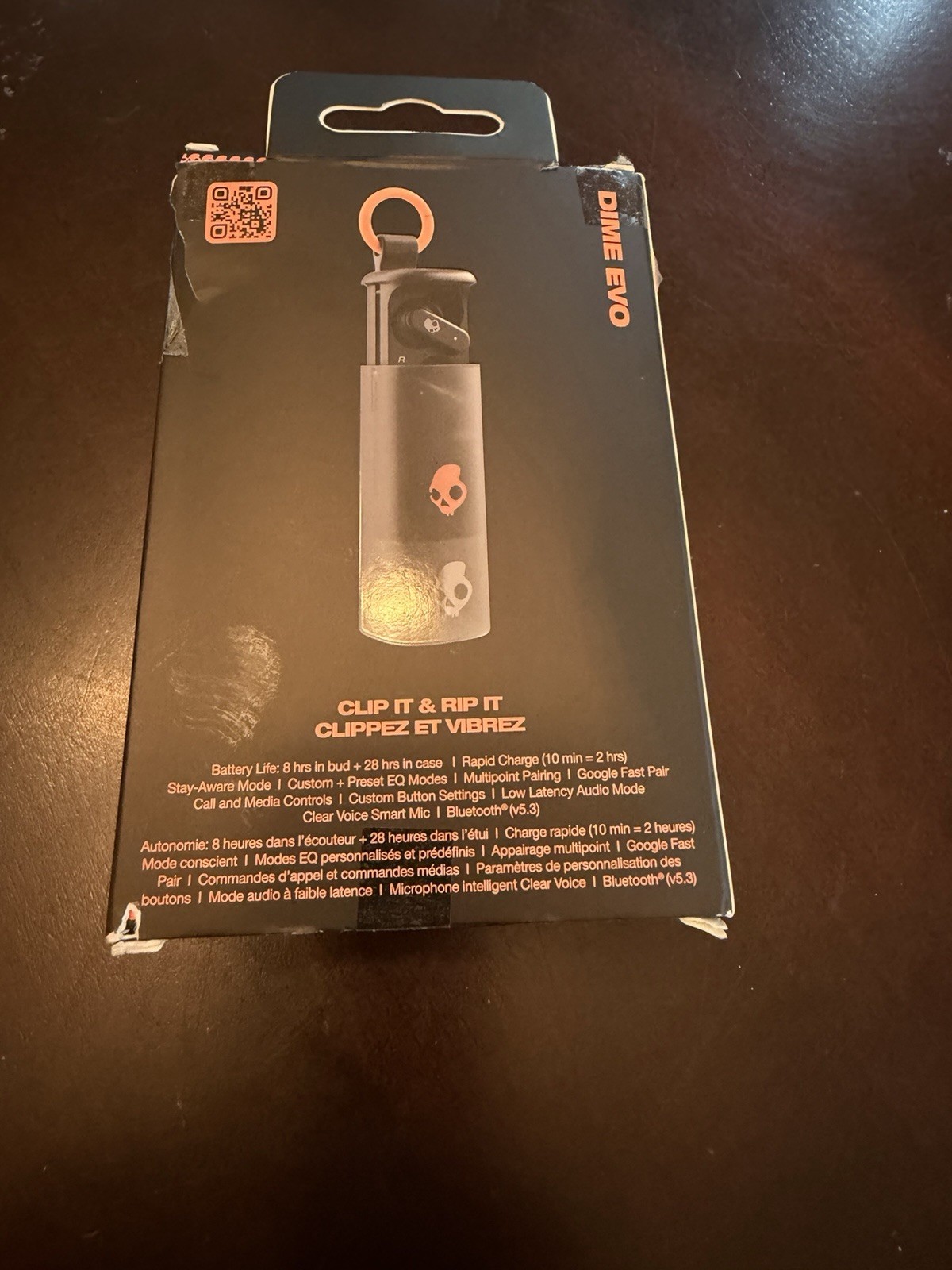 Skullcandy Dime Evo XT Wireless Earbuds In-Ear Headphones Black S2DTW