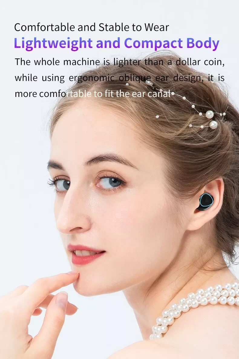 Wireless Earbuds Bluetooth 5.3, Waterproof, Touch Control, Long Battery Life