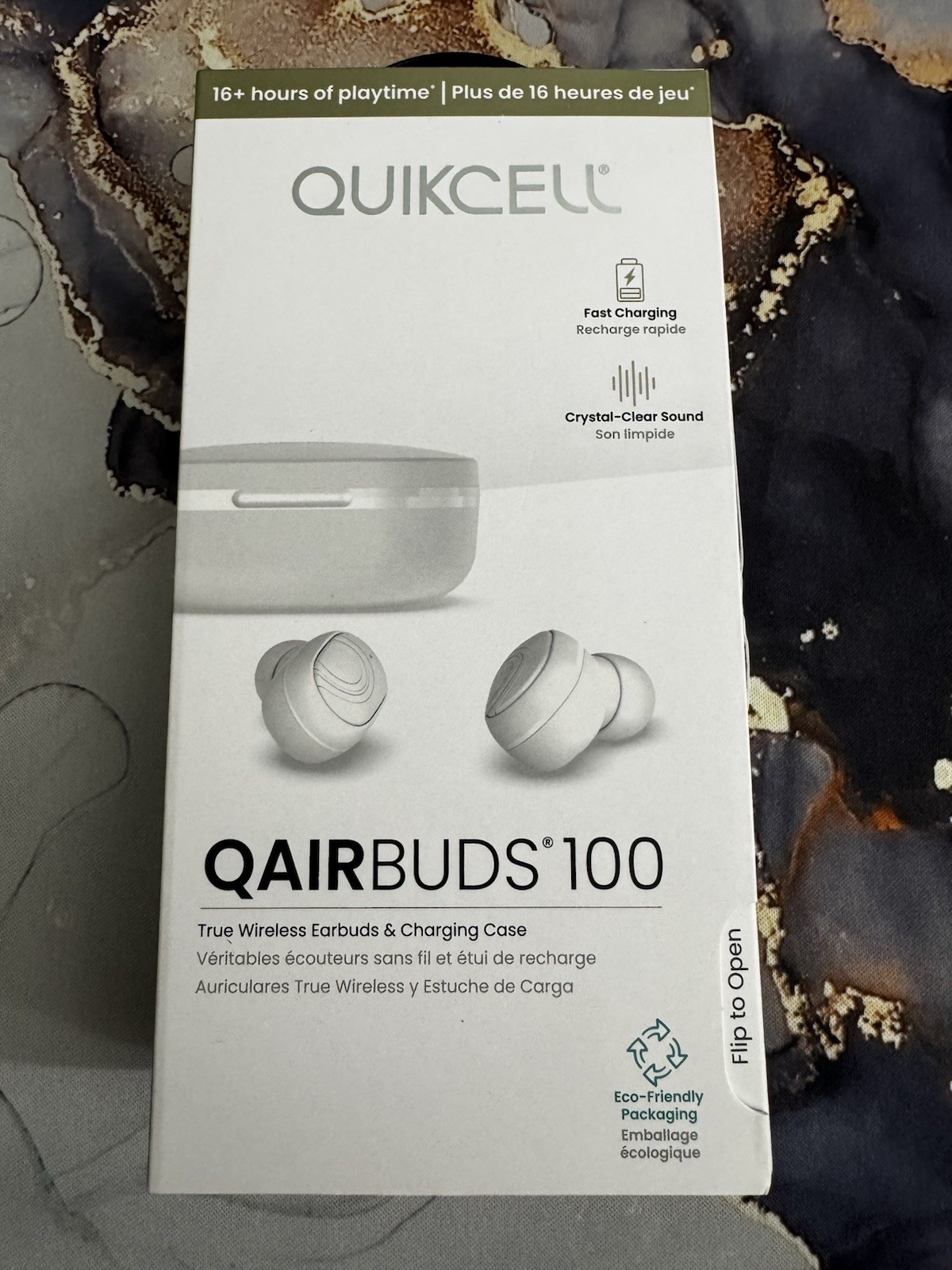 Quikcell QAirBuds 100 Wireless Bluetooth Earbuds White Fast Charging In-Ear