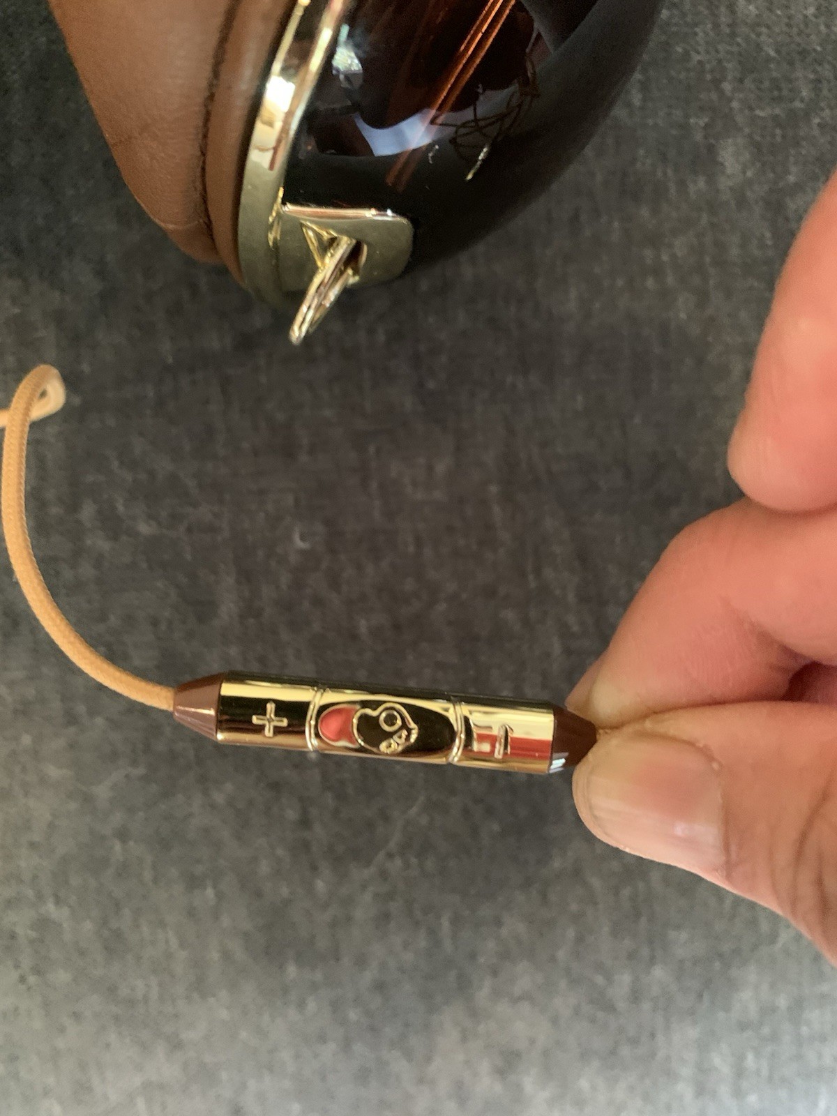 Skullcandy Roc Nation Aviator Clear Brown Gold Headphones Transparent