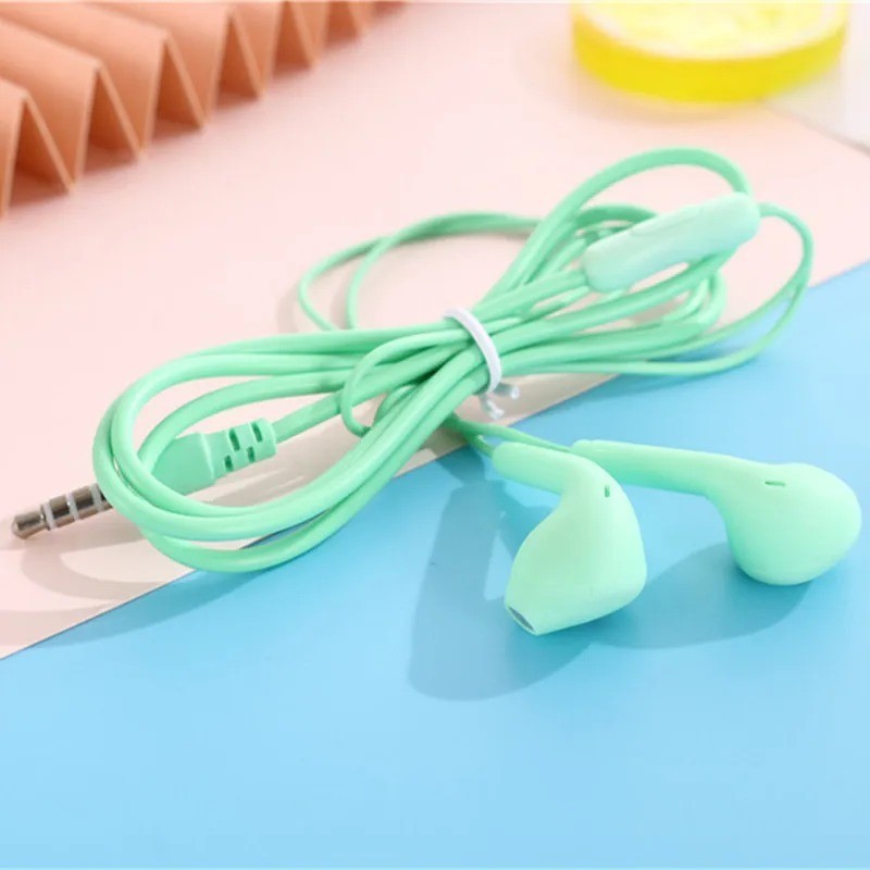 1Pc 3.5mm Wired Earphones with Mic, In-Ear Bass Headphones for All Phones