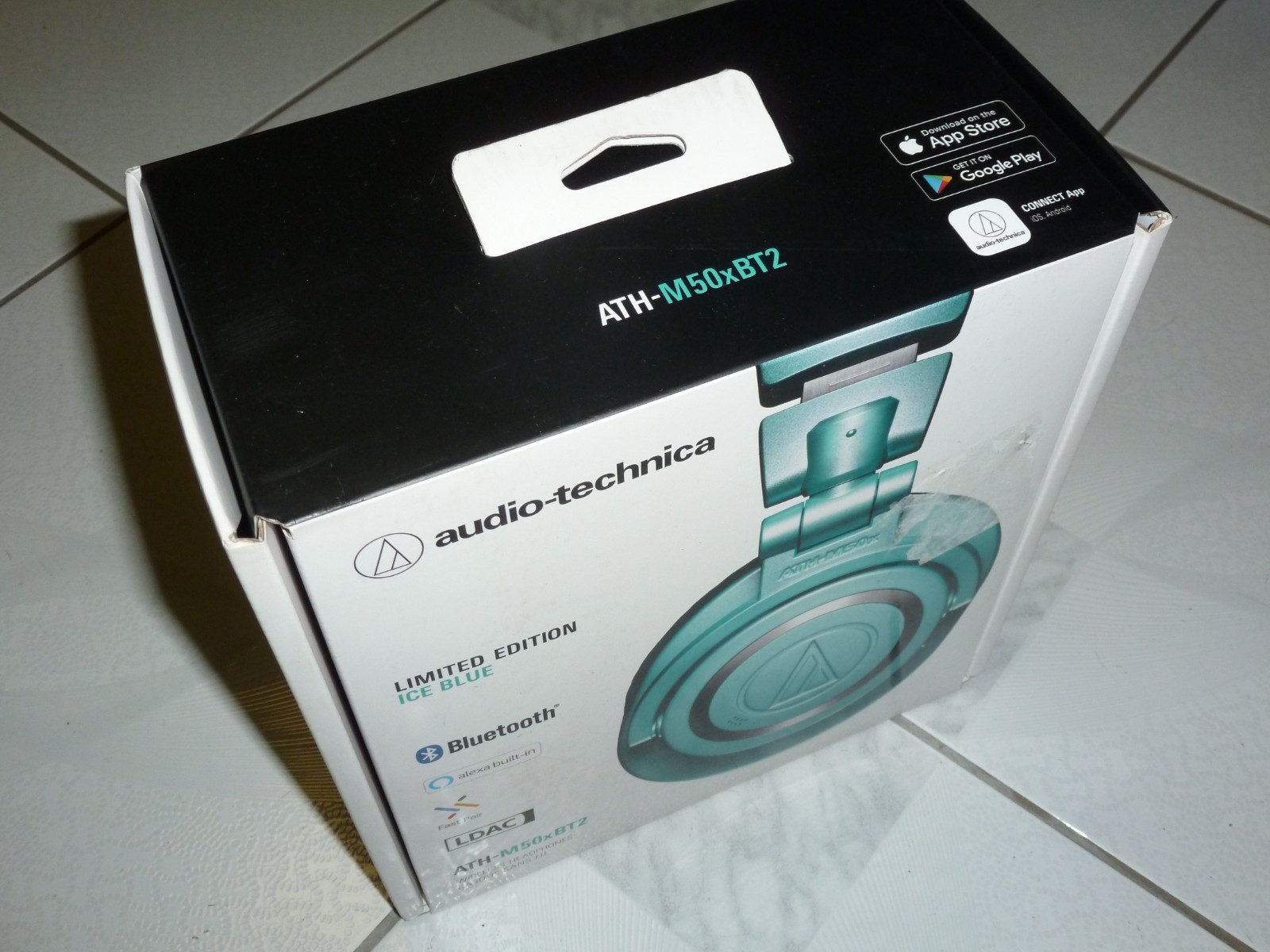 Audio-Technica ATH-M50xBT2IB Wireless Bluetooth Headphones Ice Blue – New In Box