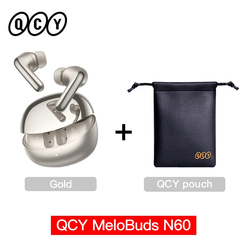 QCY MeloBuds N60 Wireless Earbuds Bluetooth 6.0 Hybrid ANC LDAC 45Hrs