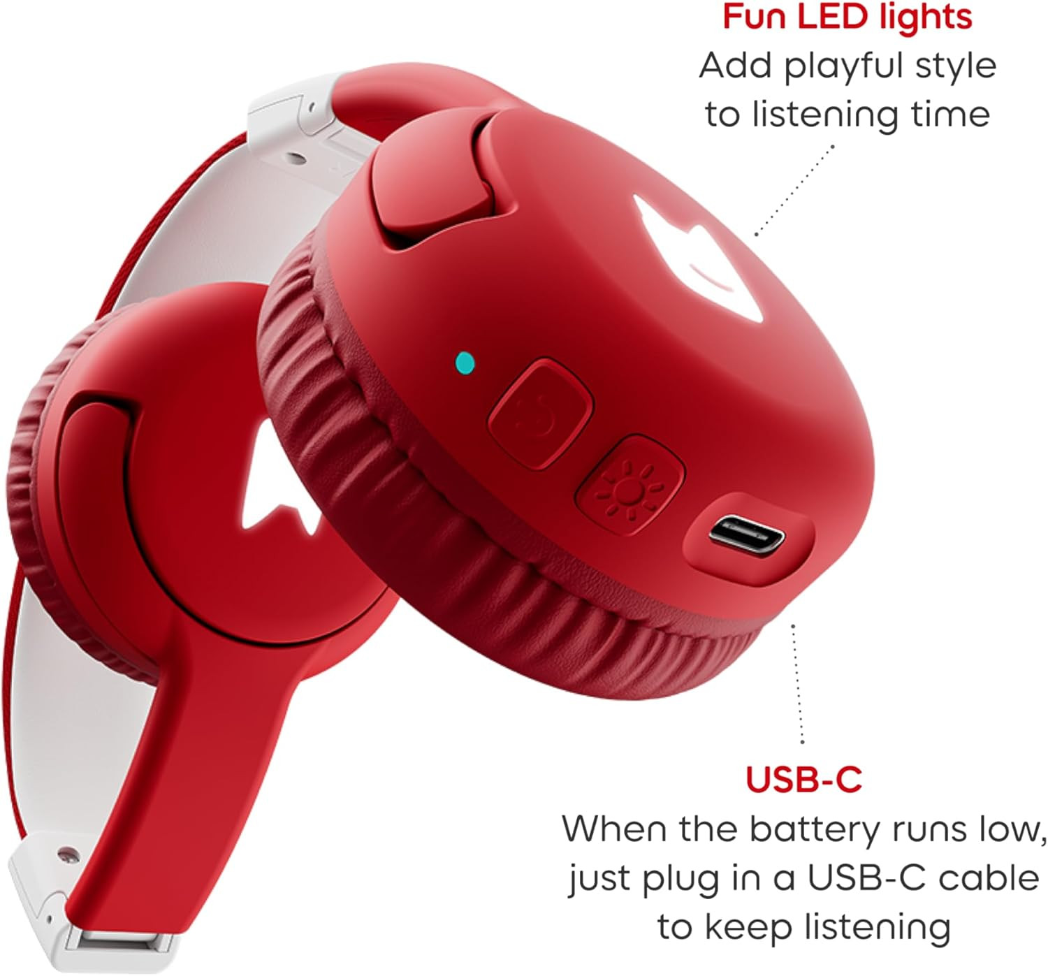 Tonies Bluetooth Headphones for Toniebox 2 – Sunset Red