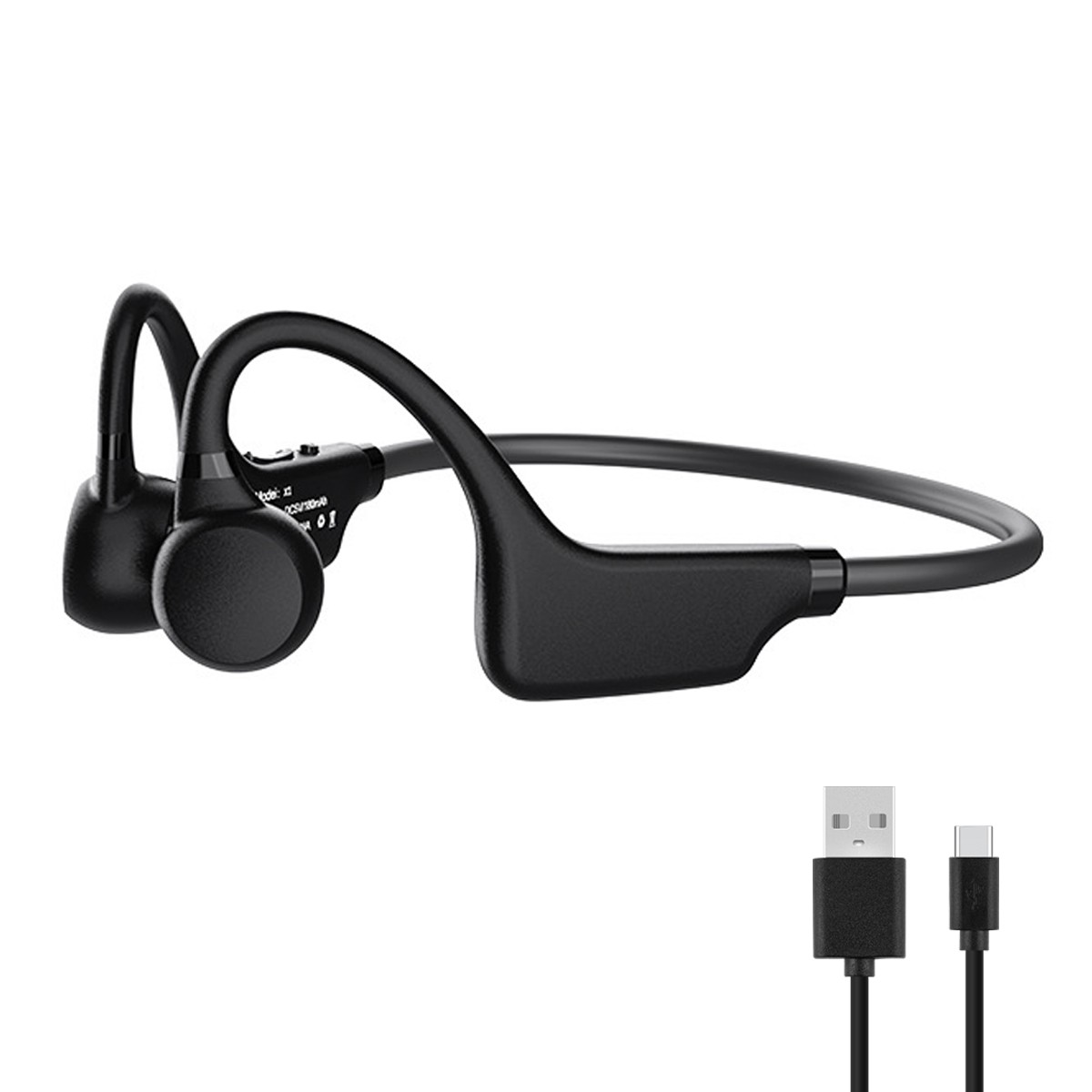 Open-Ear Neckband Bone Conduction Headphones Bluetooth 5.2 Clear Call 8H Battery