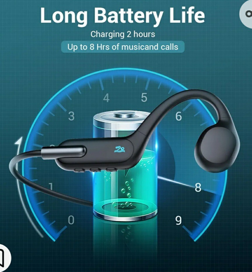Bone Conduction Headphones, Wireless Bluetooth 5.3 Swimming IP68 Professional