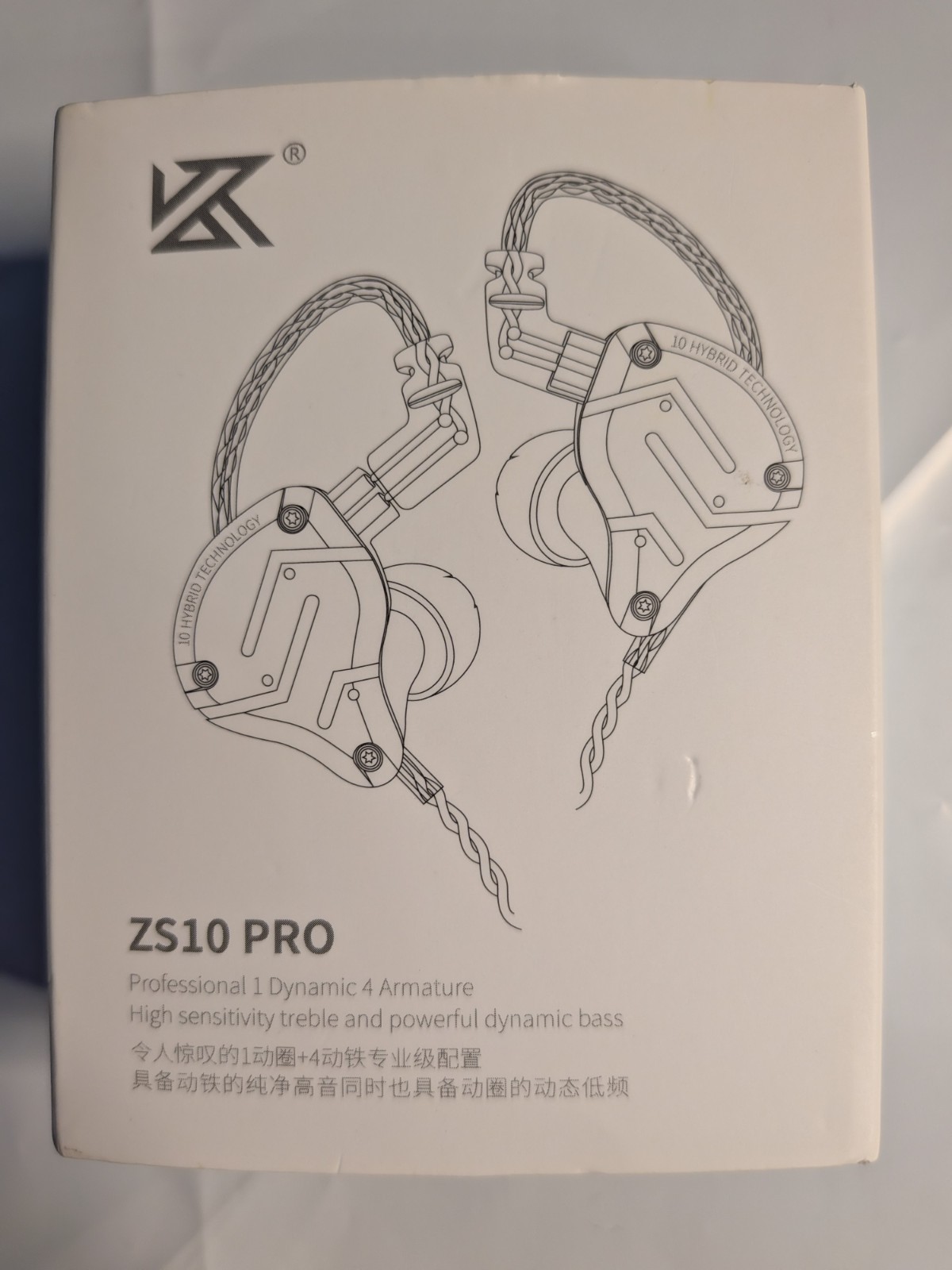 Linsoul KZ ZS10 Pro, 4BA+1DD 5 Driver in Ear Monitor Wired Earbuds No Mic Purple