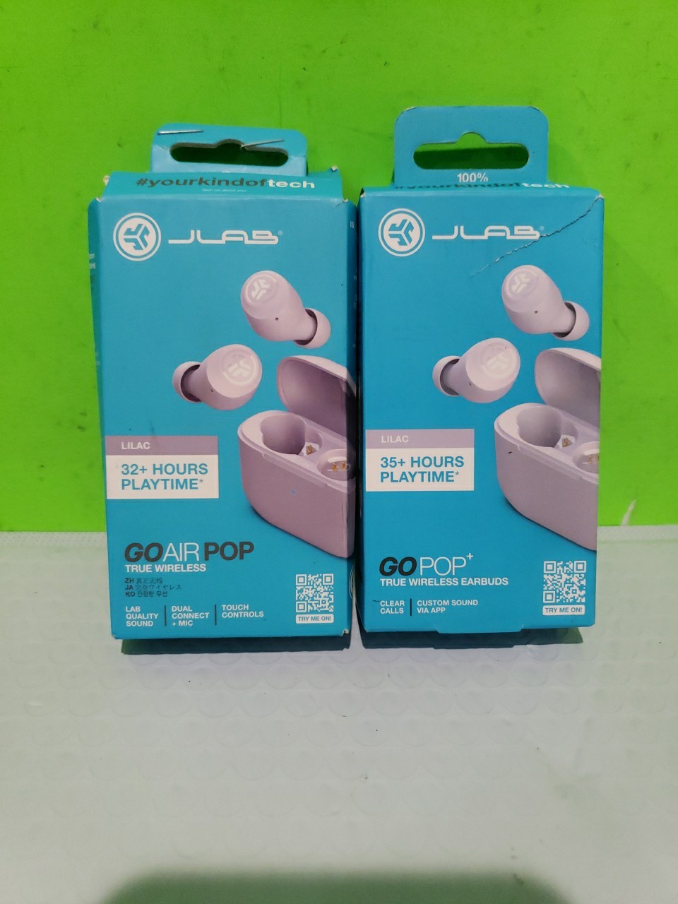 JLab GO Air Pop True Wireless Bluetooth Earbuds – Lilac Good Condition