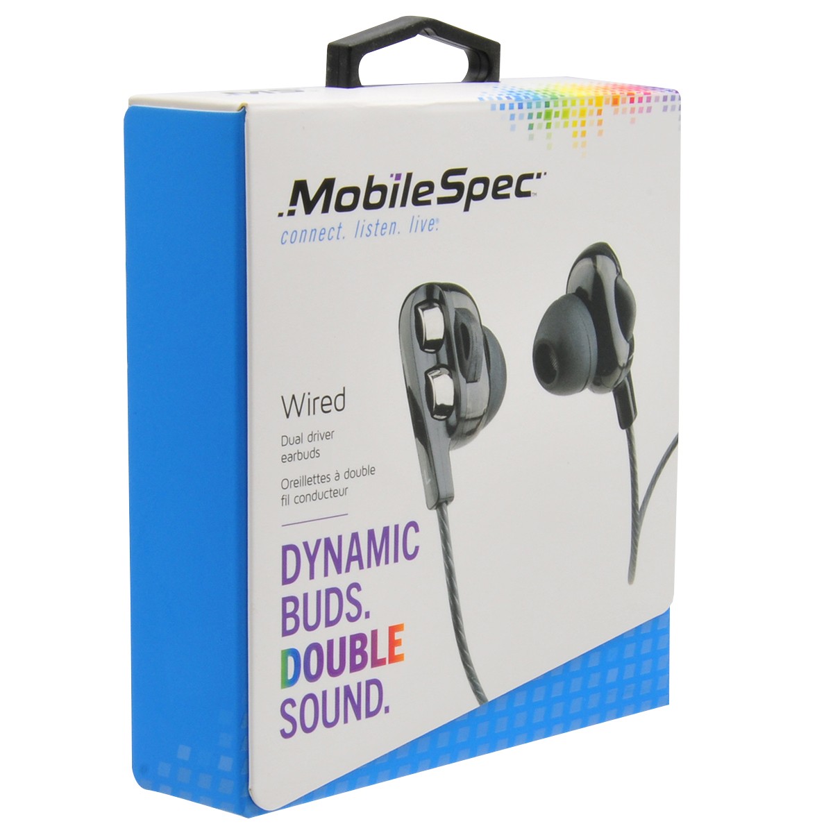 Mobilespec 2021 MBS10307 Dual Driver Wired Earbuds Black