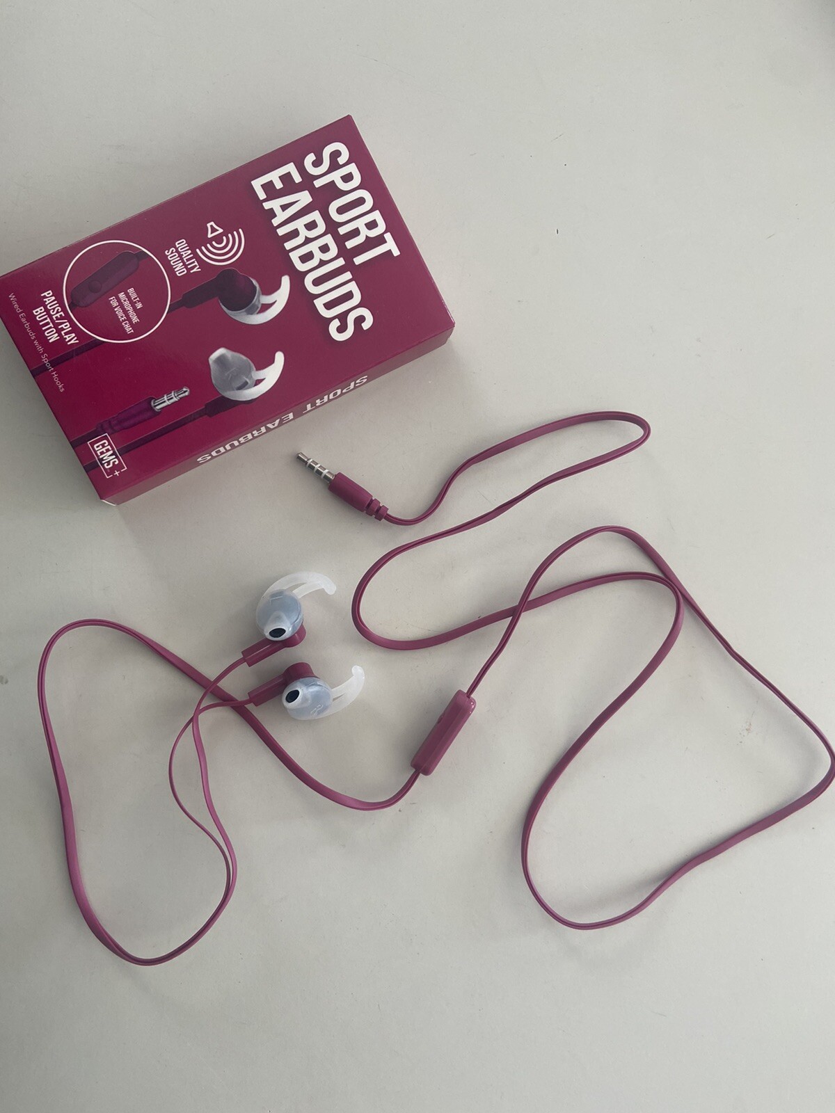 GEMS – Sport Earbuds with Mic (Teal)(Red)(Blue)(Green) Brand New Pick 1