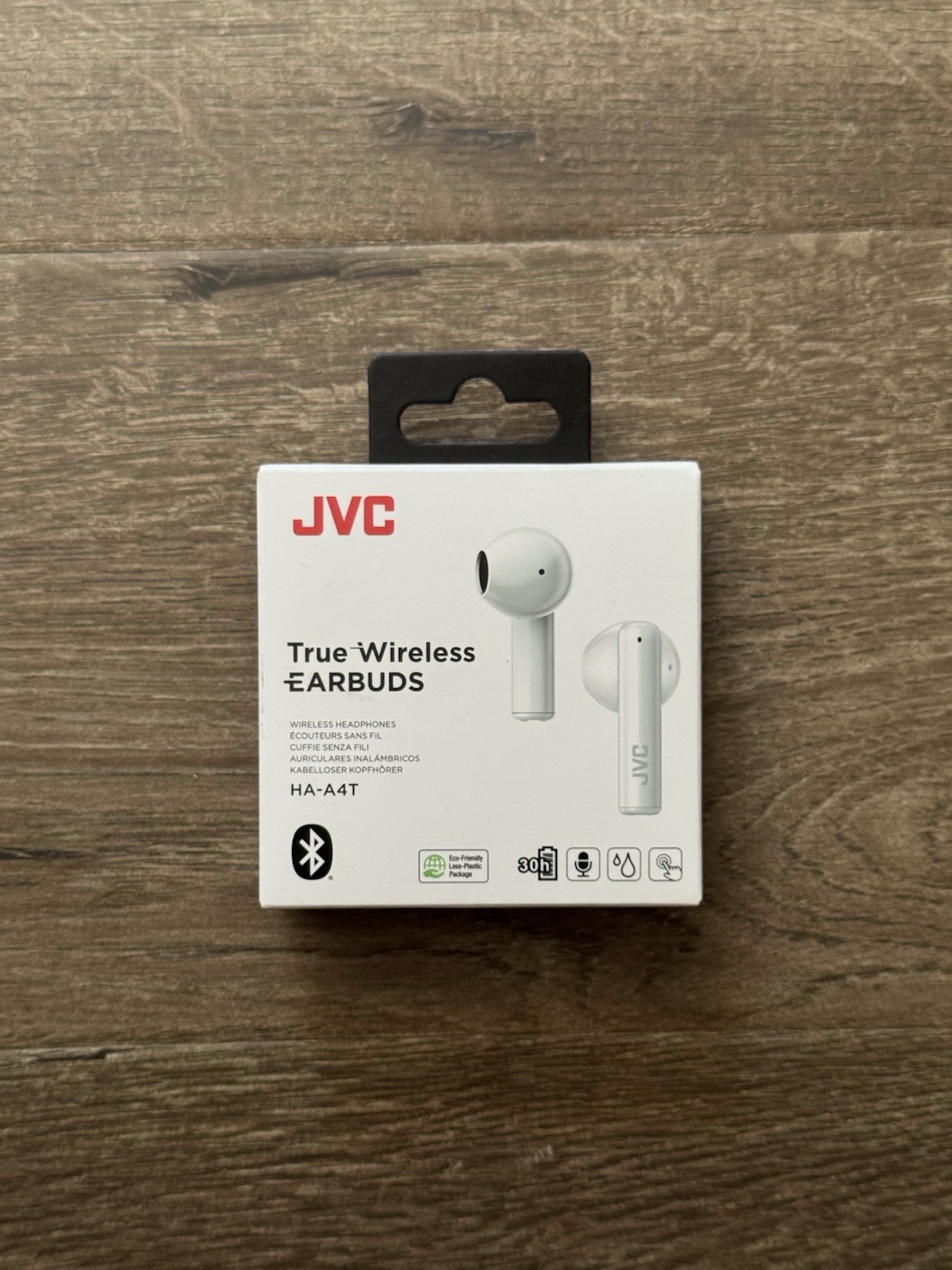 JVC True Wireless Earbuds (HA-A4T), Bluetooth, Water Resistant, White, Brand New