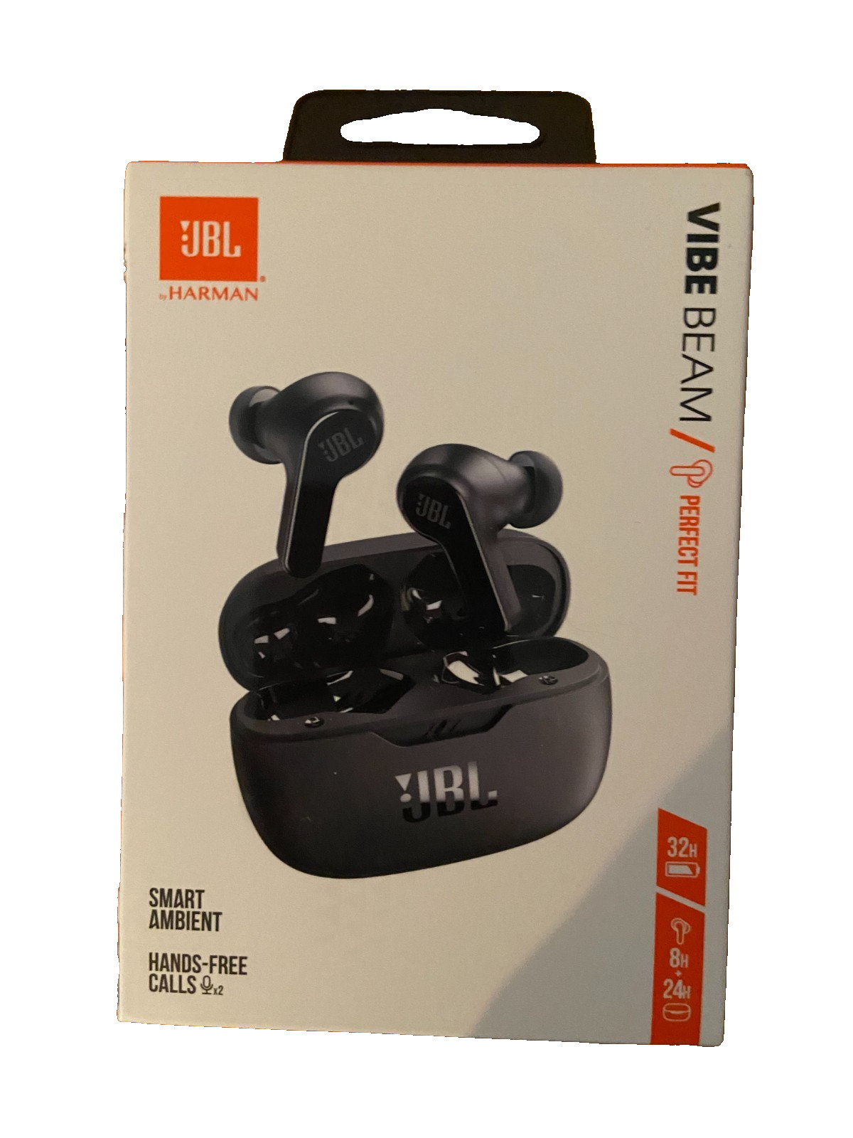 NEW JBL VIBE BEAM PERFECT FIT WIRELESS EARBUDS COLOR: BLACK FAST SHIPPING