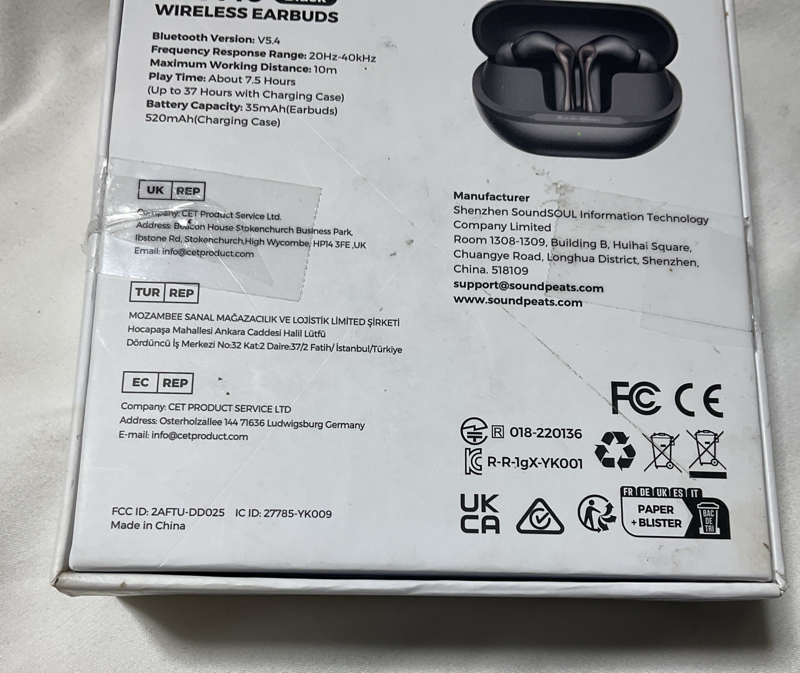 SoundPEATS Air5 Pro Hi-Res Wireless Earbuds LDAC Snapdragon Sound Bluetooth G7